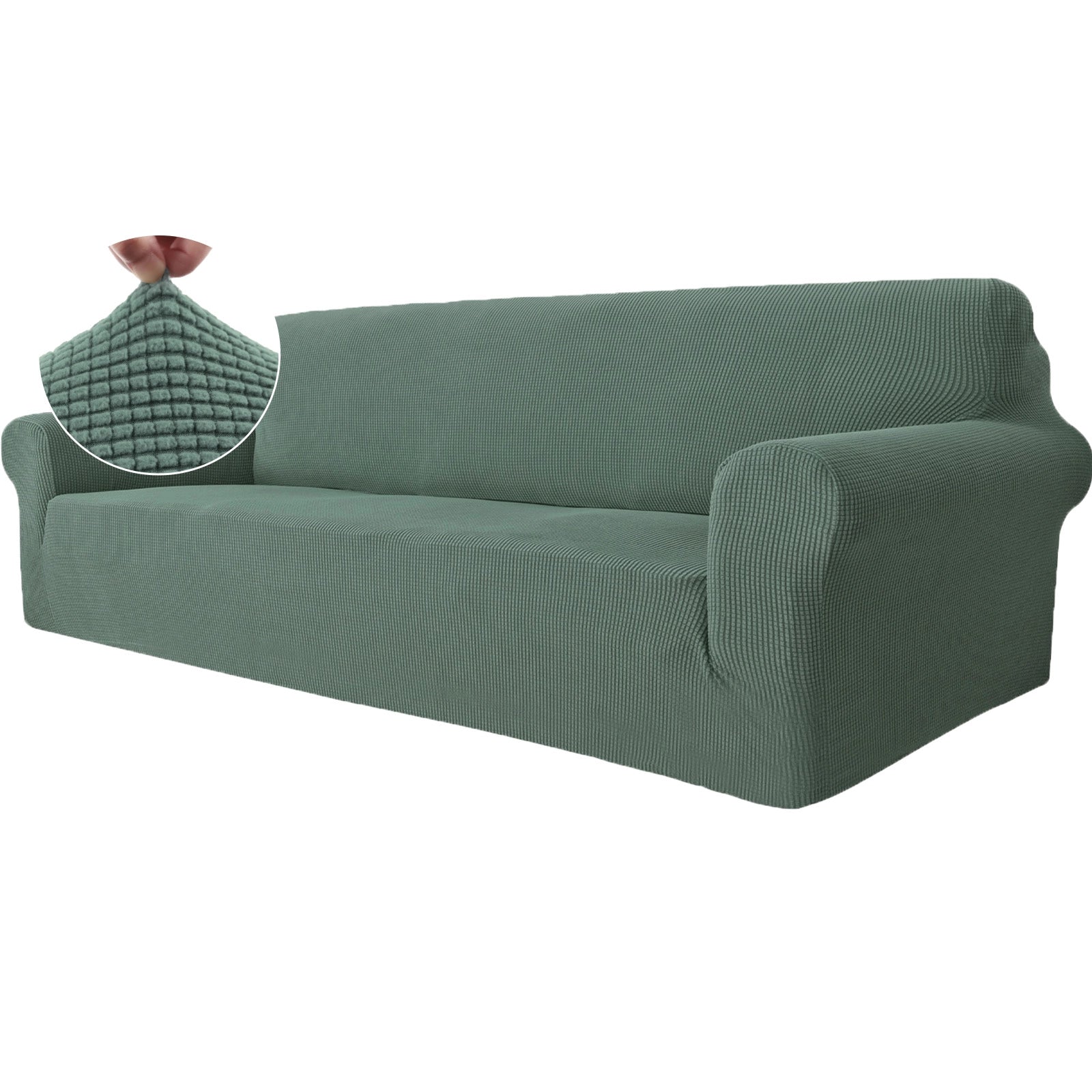 YSTYLE Cubierta de Sofá para 4 Personas – Elástica, Antideslizante y Amigable con Mascotas, Resistente a los Rayones, Lavable-Red 