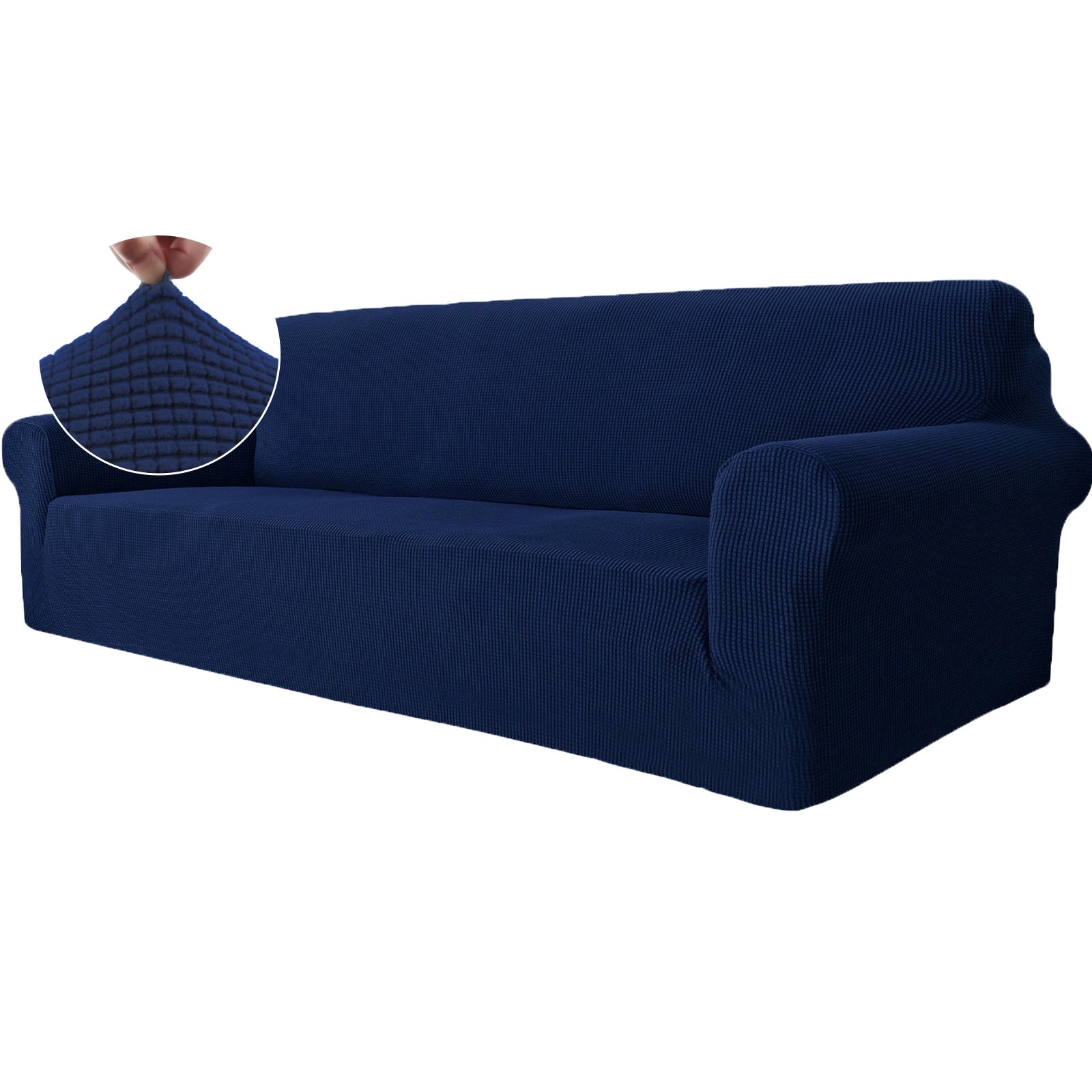 YSTYLE Cubierta de Sofá para 4 Personas – Elástica, Antideslizante y Amigable con Mascotas, Resistente a los Rayones, Lavable-Red 