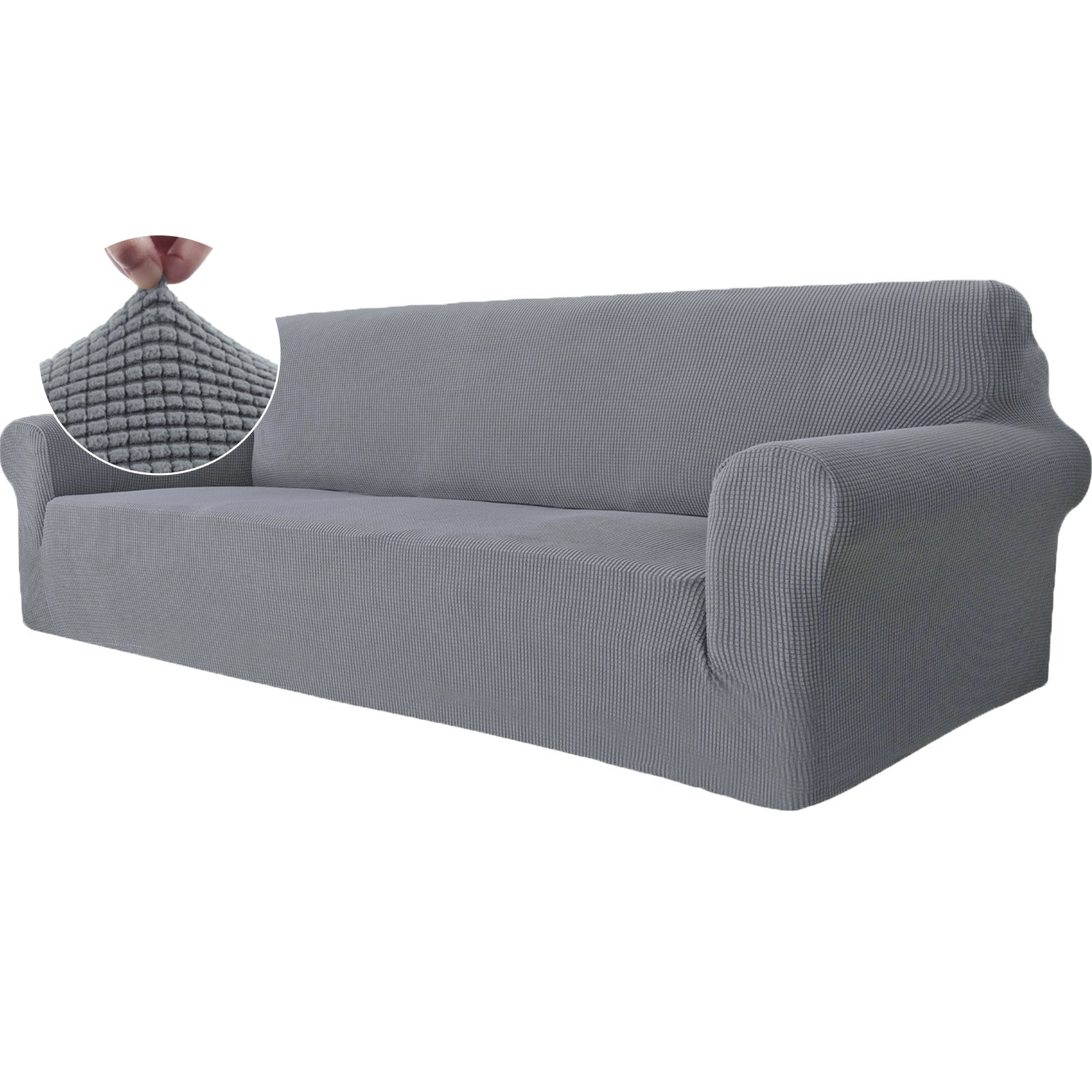 YSTYLE Cubierta de Sofá para 4 Personas – Elástica, Antideslizante y Amigable con Mascotas, Resistente a los Rayones, Lavable-Red 