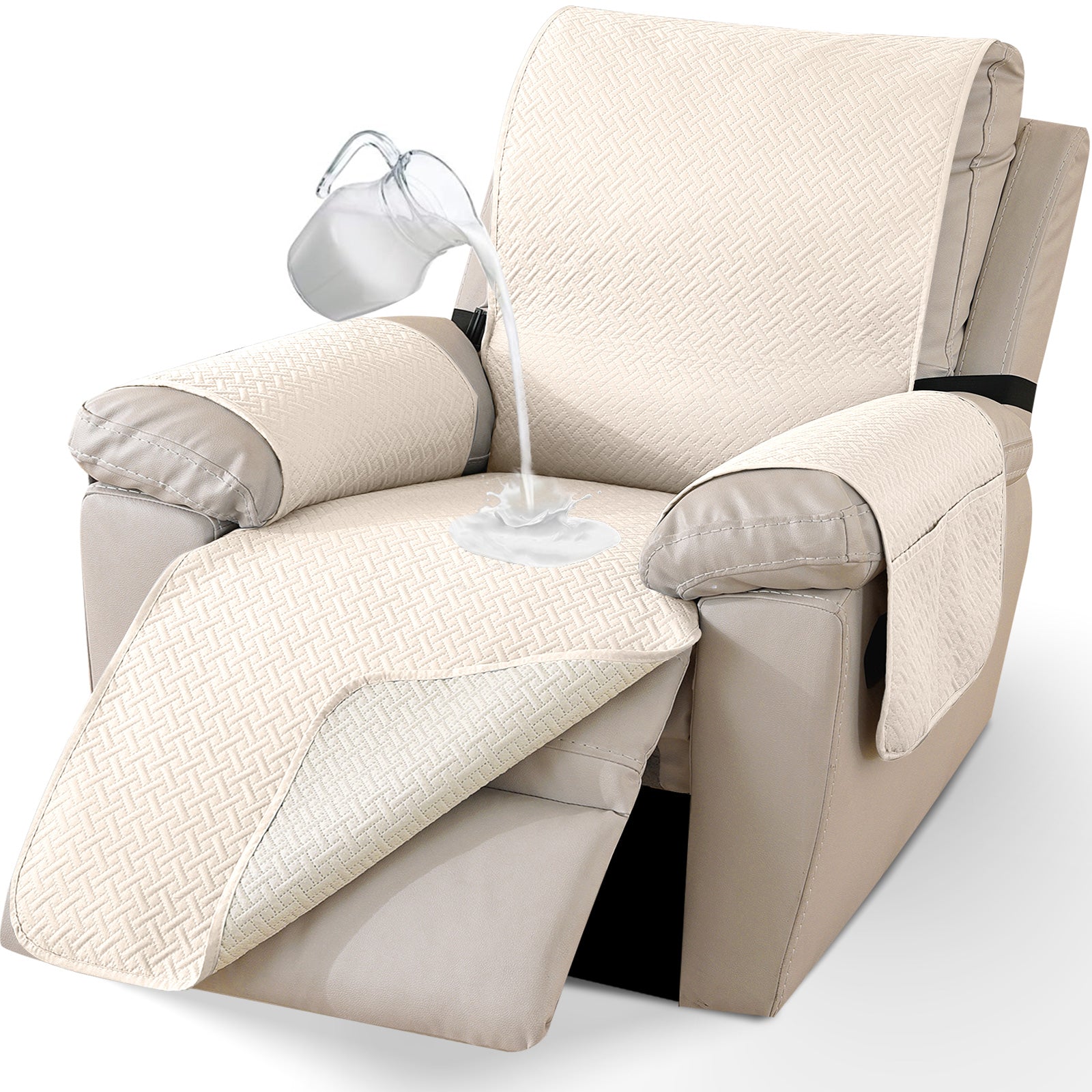 imperméable Armchair couverture with antidérapant Back and Side Pockets