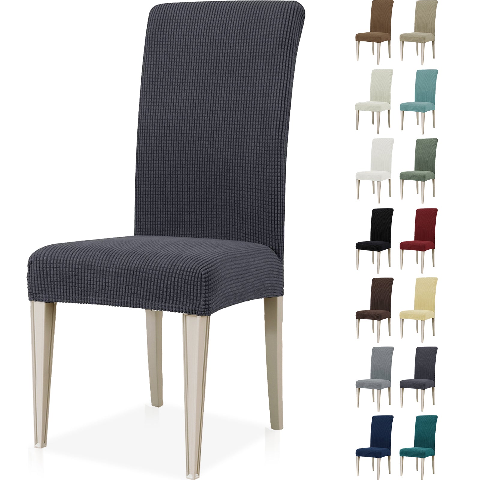 YSTYLE 6 Pieces Stretch Dining Chair Covers Jacquard Pattern