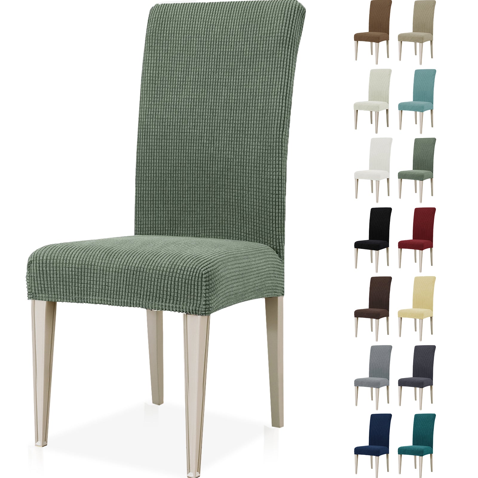 YSTYLE 6 Pieces Stretch Dining Chair Covers Jacquard Pattern