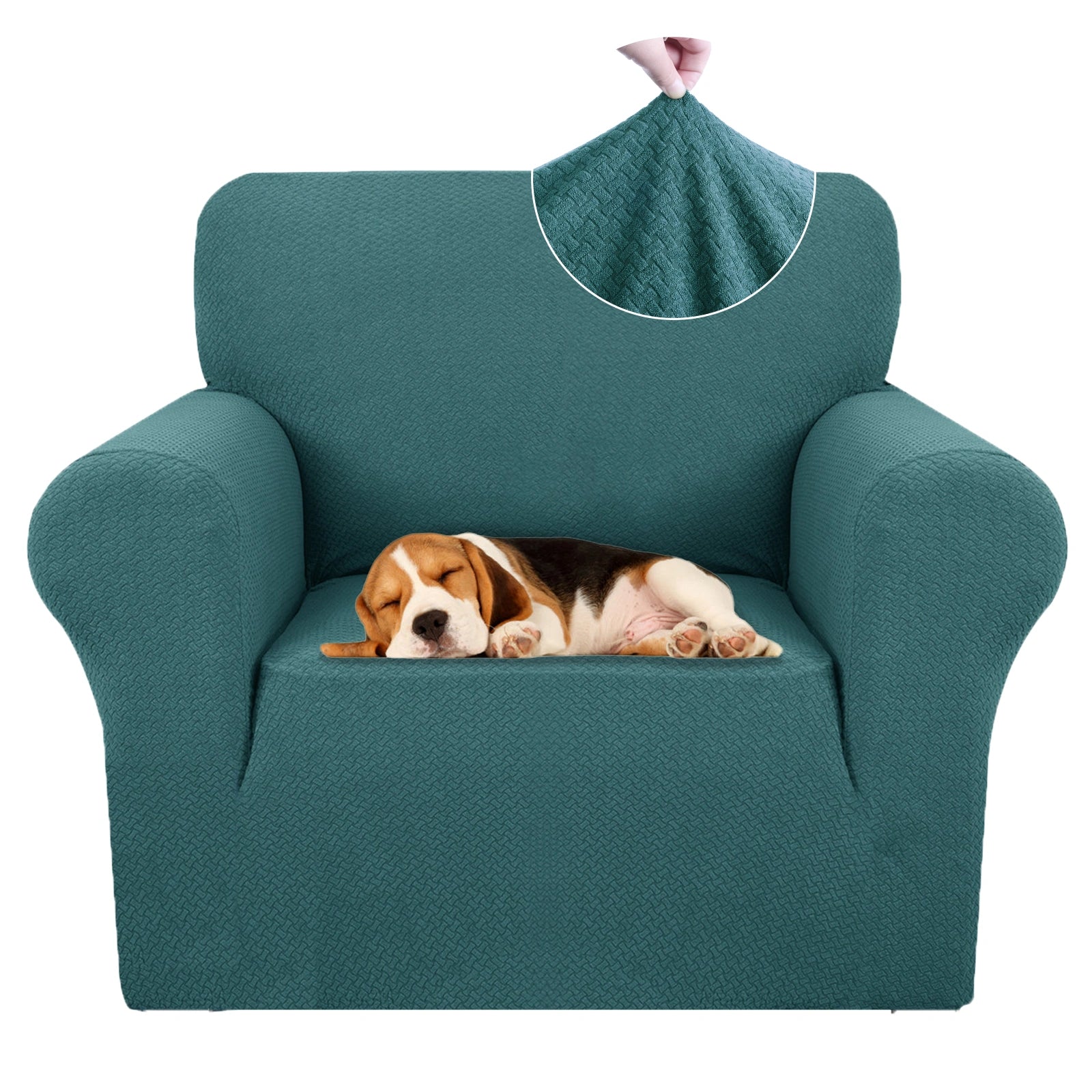 YSTYLE Cubierta de Sofá para 1 Asiento – Jacquard Elástico, Antideslizante, A prueba de Gatos, Lavable, Cubierta Completa-Enlace 