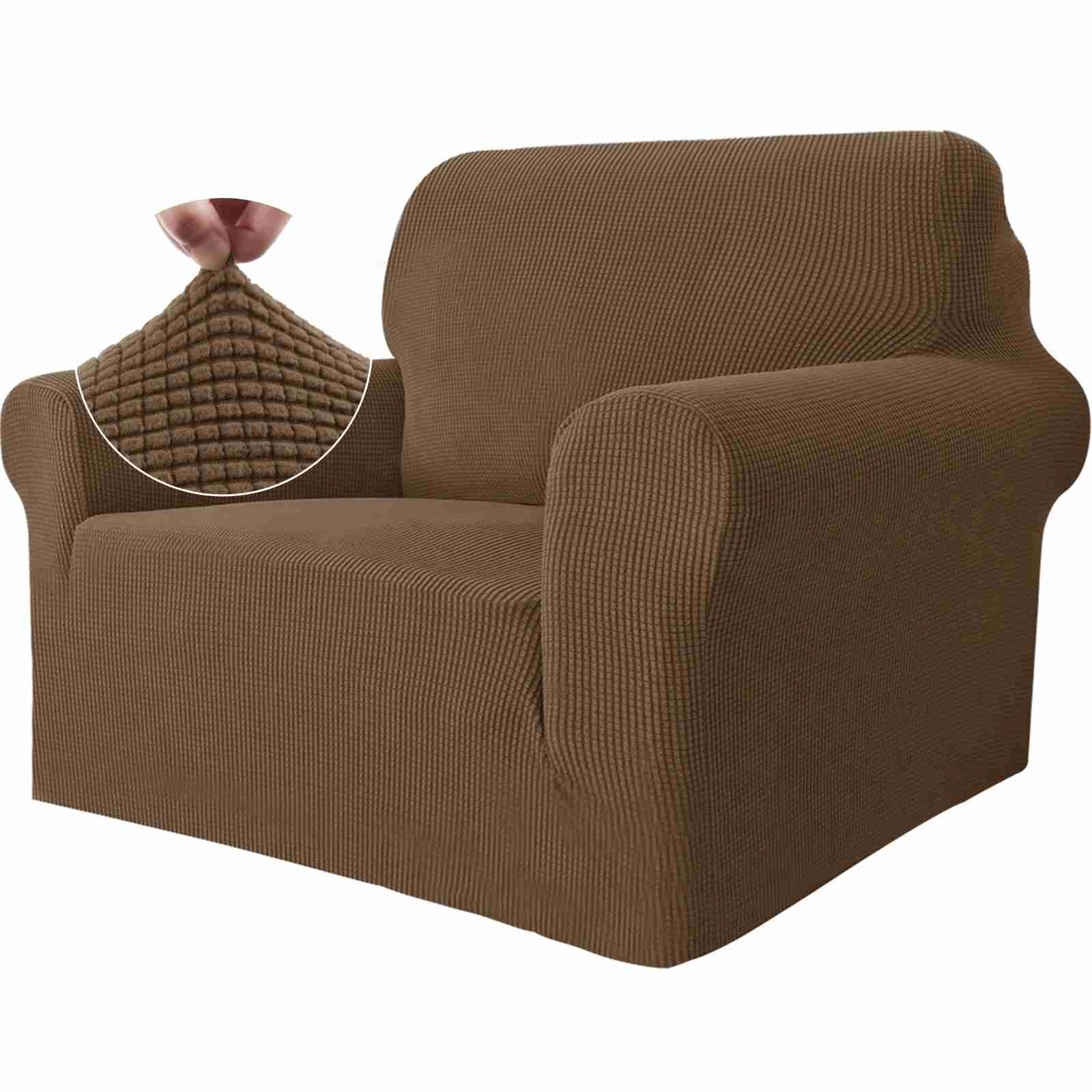 YSTYLE Cubierta de Sofá para 1 Asiento – Elástica, Antideslizante y Amigable con Mascotas, Resistente a los Rayones, Lavable-Red 