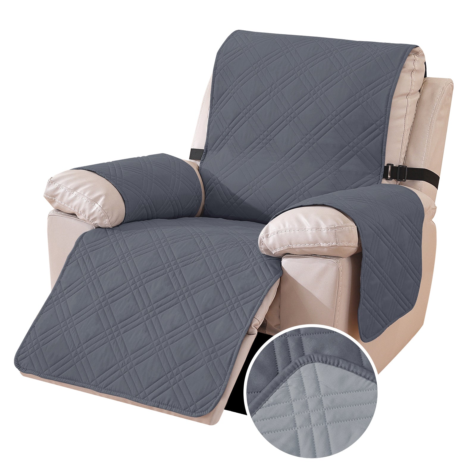 YSTYLE Reversible Reclining Armchair Cover with Armrests Anti Scratch-YSTYLE