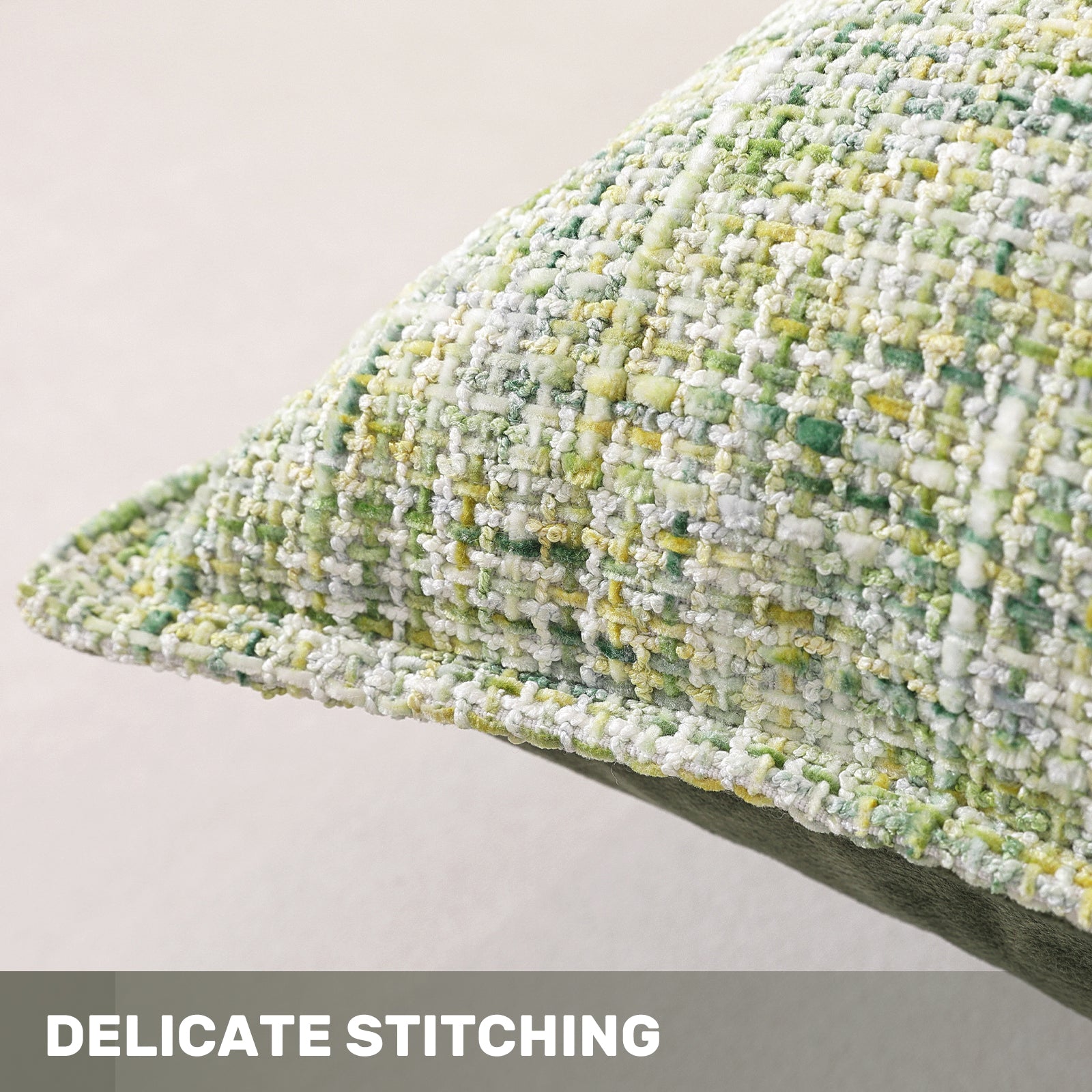 Ystyle Chenille Sofa Cushion Covers 60 x 60 cm, 2 Pieces, Soft Durable Cushion Cover, Sofa Cushion Cover with Corazón Shape, Elegant Decorative Pillowcase Living Room