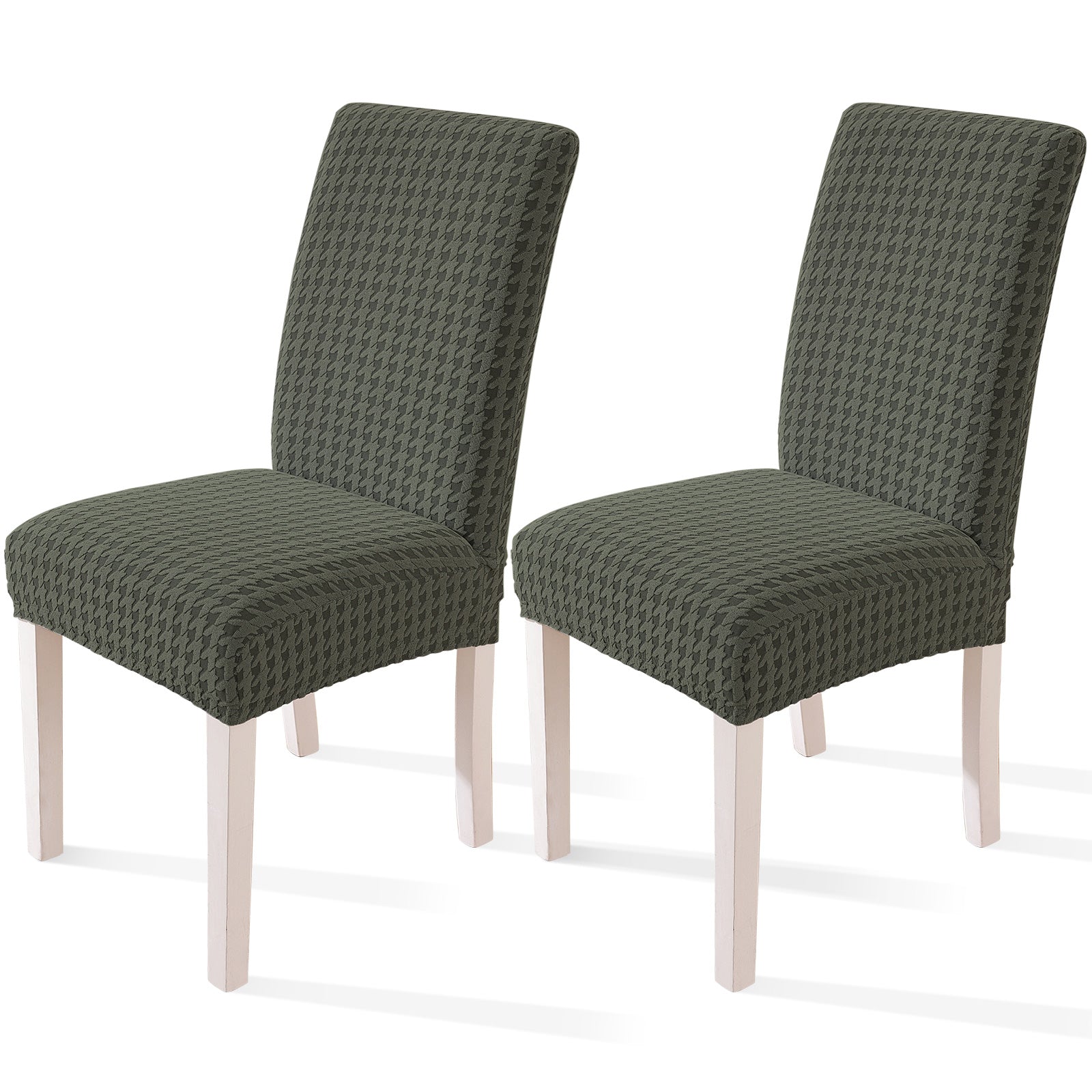 Ystyle 2-Piece Chair Covers with Backrest, Elastic Living Room Kitchen Chair Slipcovers, Universal Stretch Dining Chair Covers, Modern Cat-Scratch Resistant Chair Protectors