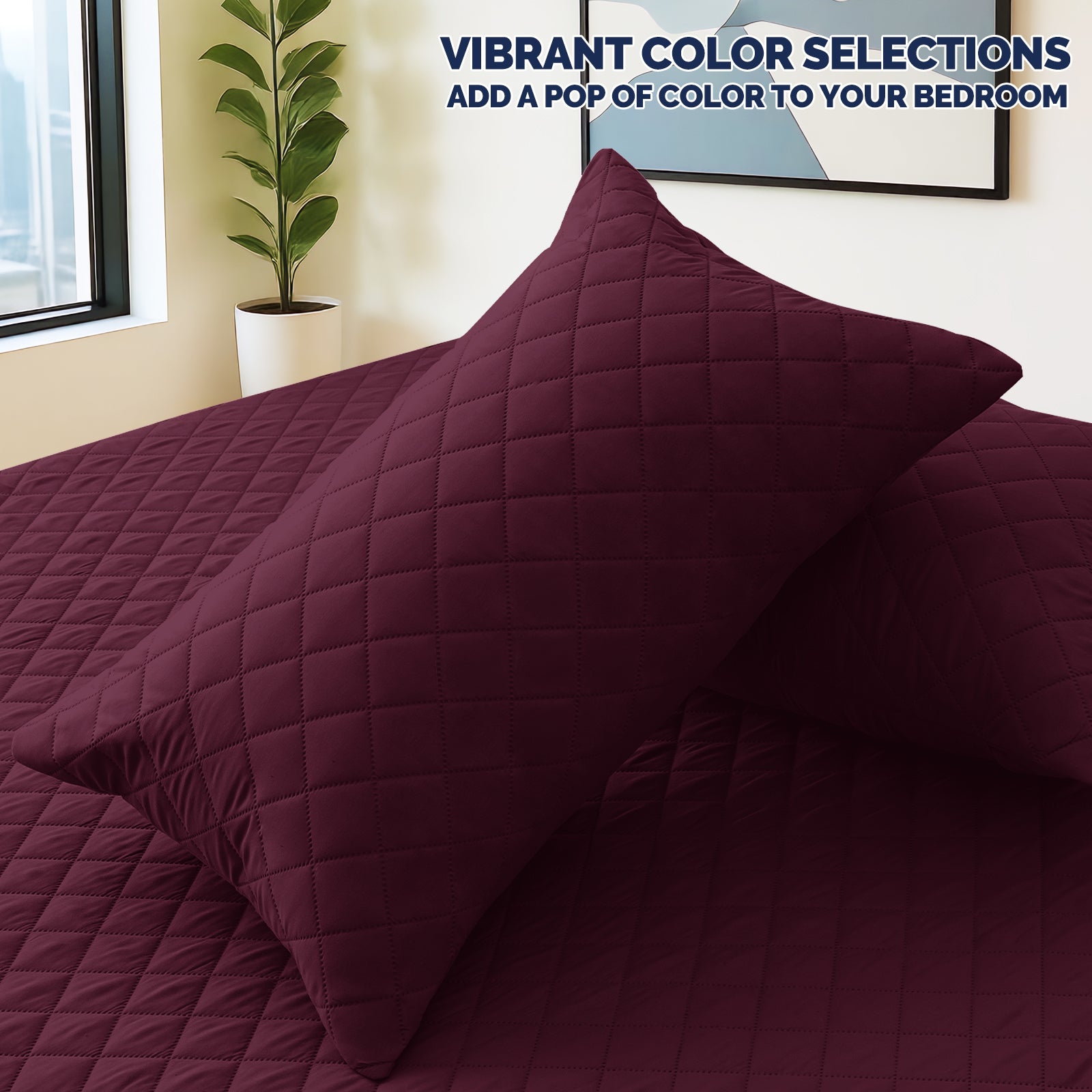 YSTYLE 2 Waterproof Pillowcases 50x80cm Breathable Anti Mite-YSTYLE