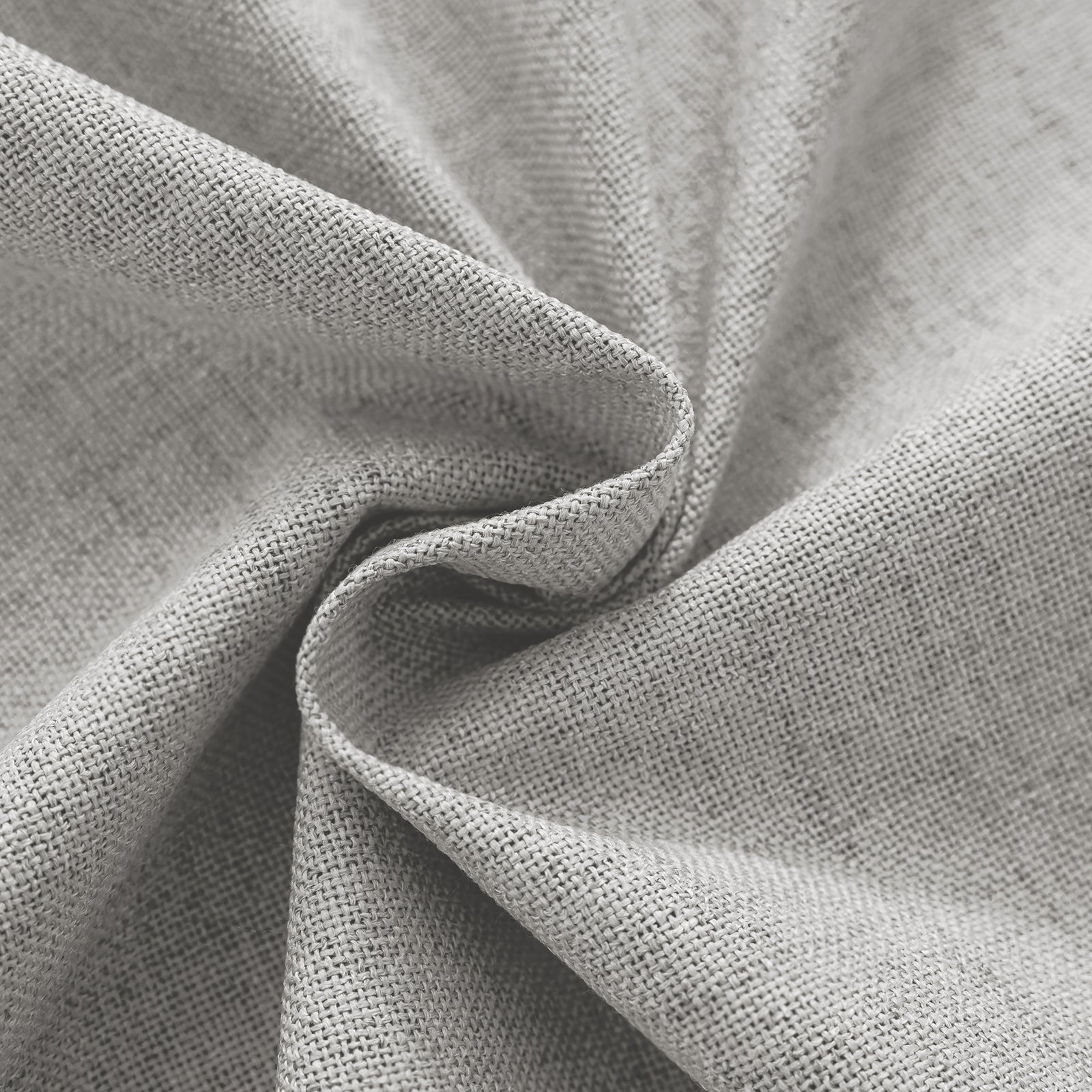 2 Pieces 100% Blackout Linen Curtains 140x175 cm Thermal