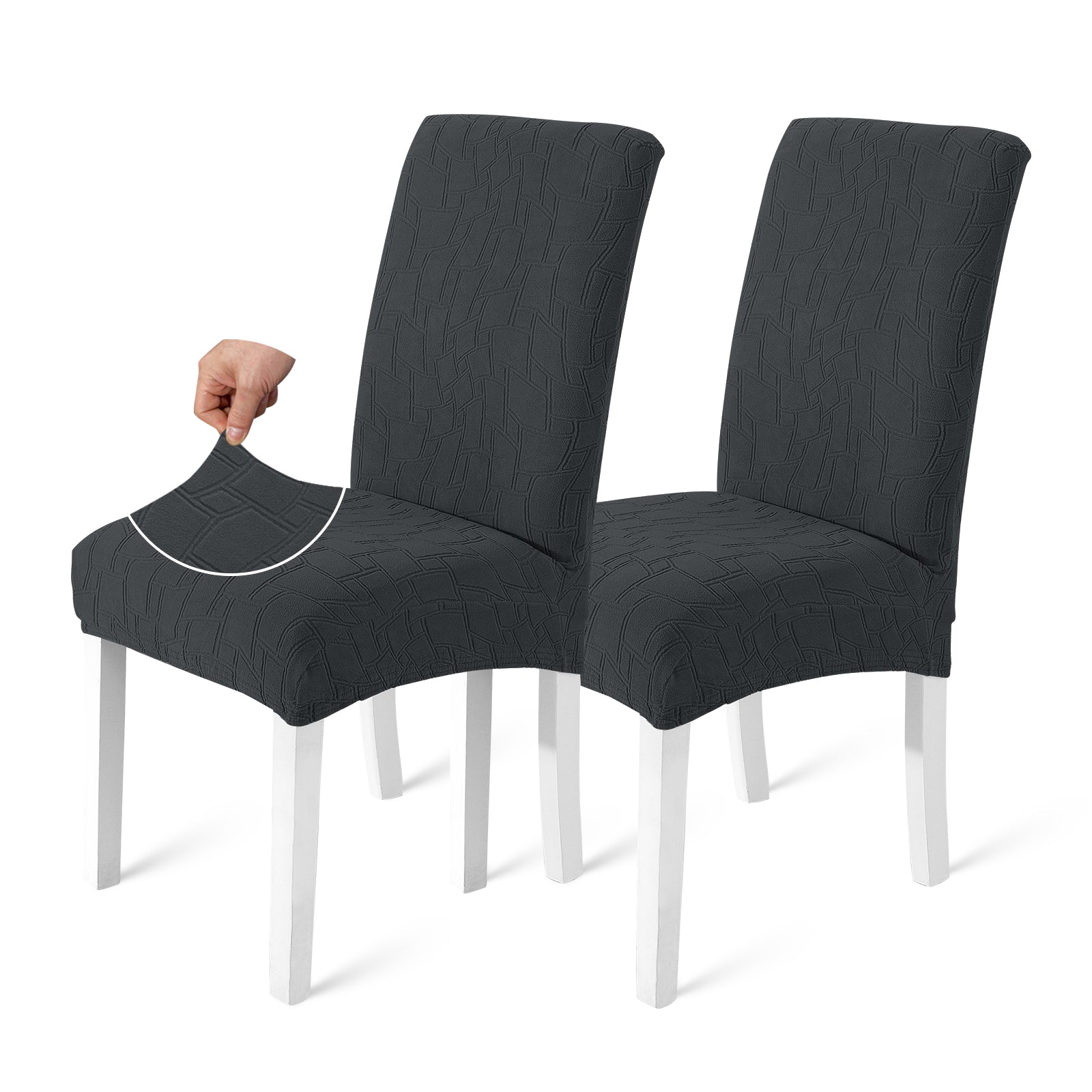 Ystyle 2-Piece Chair Covers with Backrest, Elastic Living Room Kitchen Chair Slipcovers, Soft Comfortable Anti-Scratch Chair Covers, Easy to Clean and Durable, Washable Removable