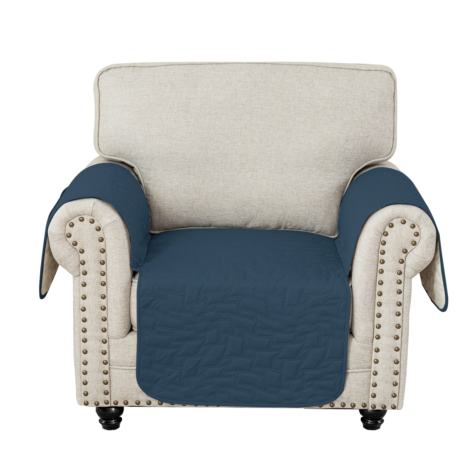 YSTYLE Cubierta de Sofá para 1 Asiento Universal – Antideslizante, Amigable con Mascotas, Protector de Sofá con Bolsillos Laterales 
