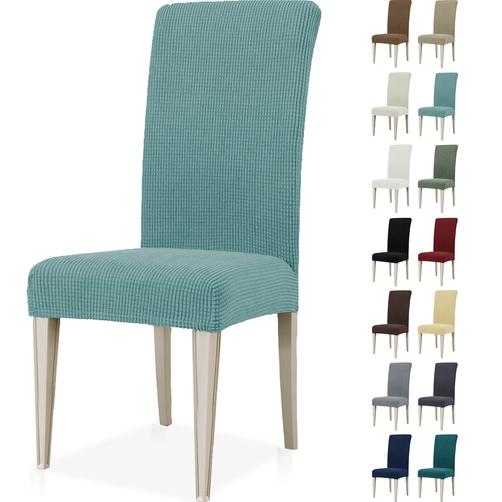 YSTYLE 4 Pieces Stretch Dining Chair Covers Jacquard Pattern