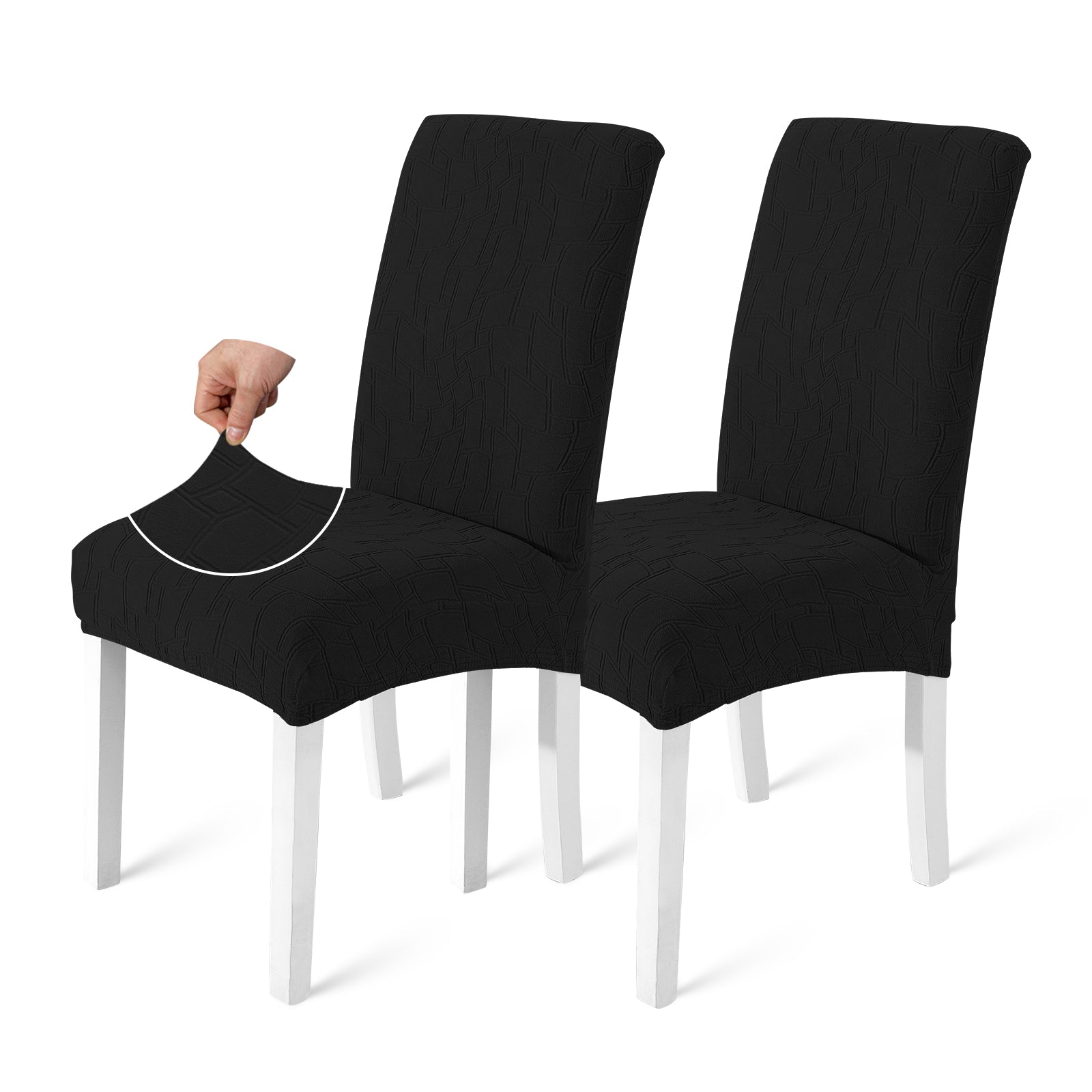 Ystyle 2-Piece Chair Covers with Backrest, Elastic Living Room Kitchen Chair Slipcovers, Soft Comfortable Anti-Scratch Chair Covers, Easy to Clean and Durable, Washable Removable