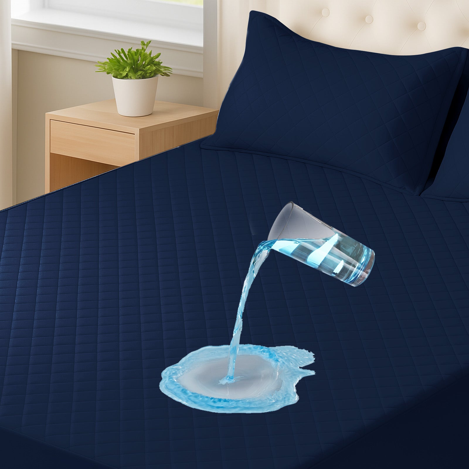 Waterproof Mattress Protector 90x190cm with Deep Pocket
