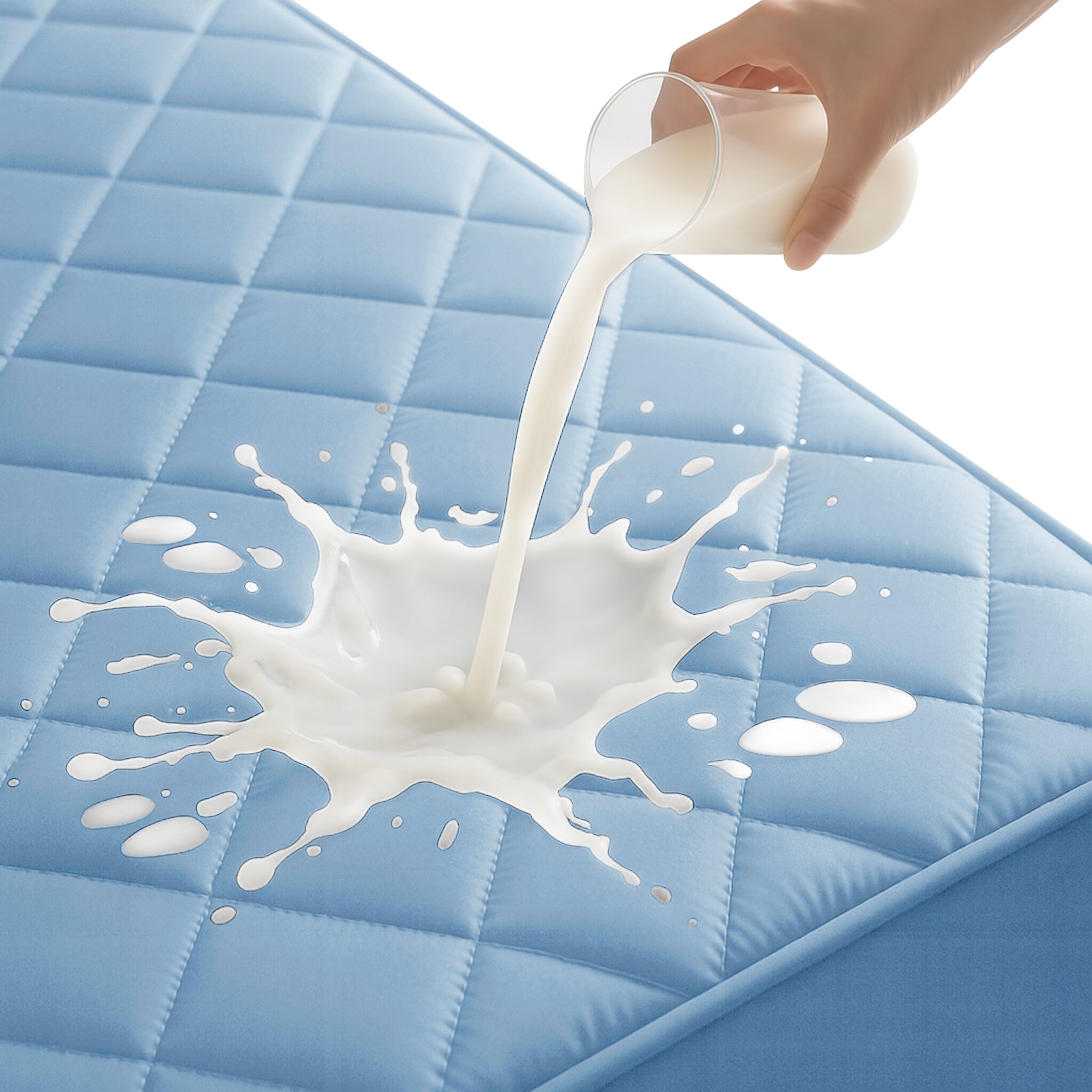Waterproof Quilted Mattress Protector with Deep Pocket and Elastic Fit
