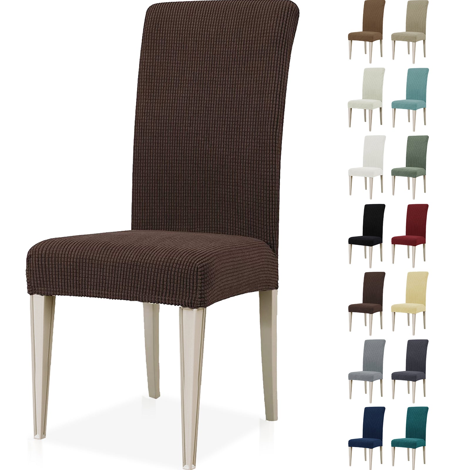 YSTYLE 4 Pieces Stretch Dining Chair Covers Jacquard Pattern