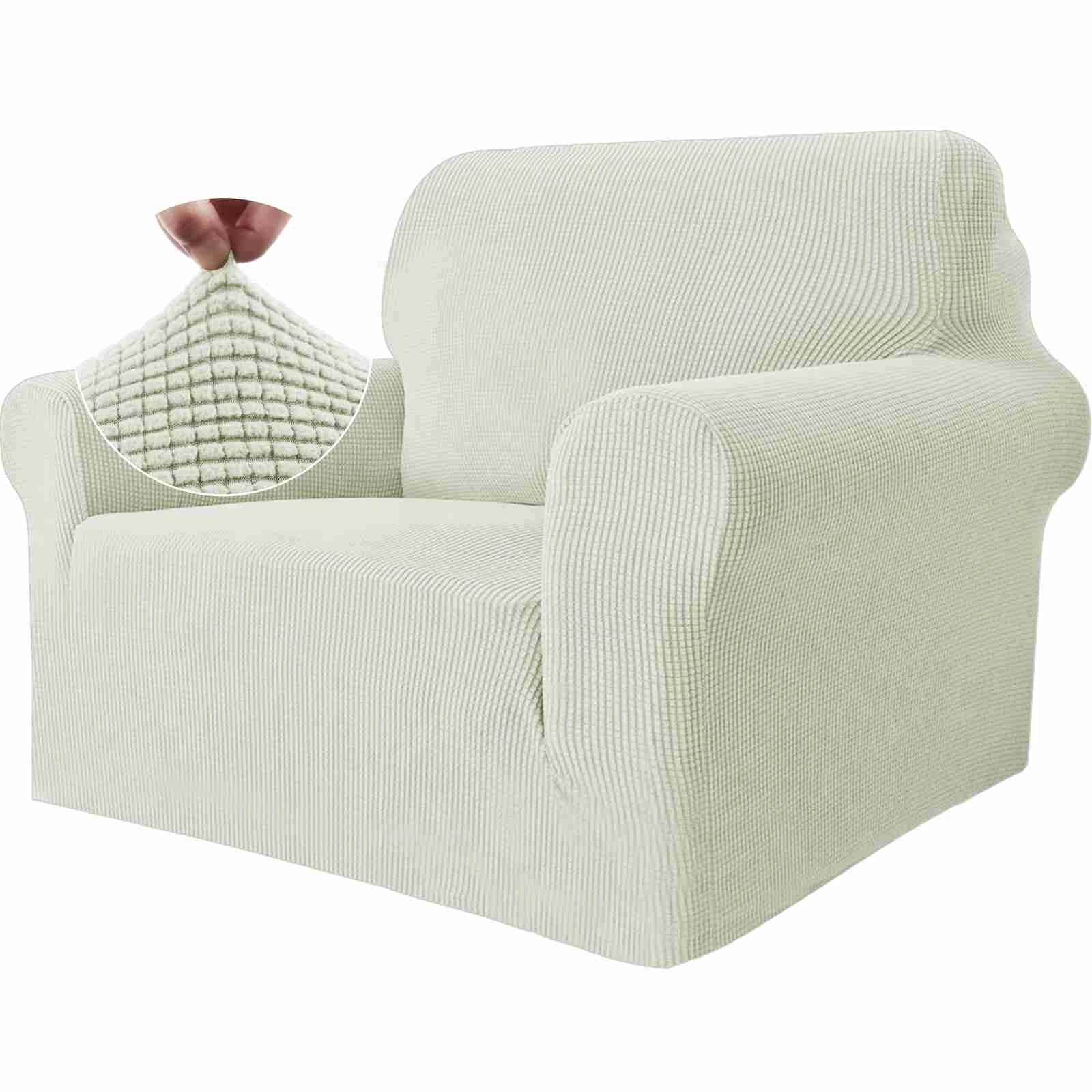 YSTYLE Cubierta de Sofá para 1 Asiento – Elástica, Antideslizante y Amigable con Mascotas, Resistente a los Rayones, Lavable-Red 