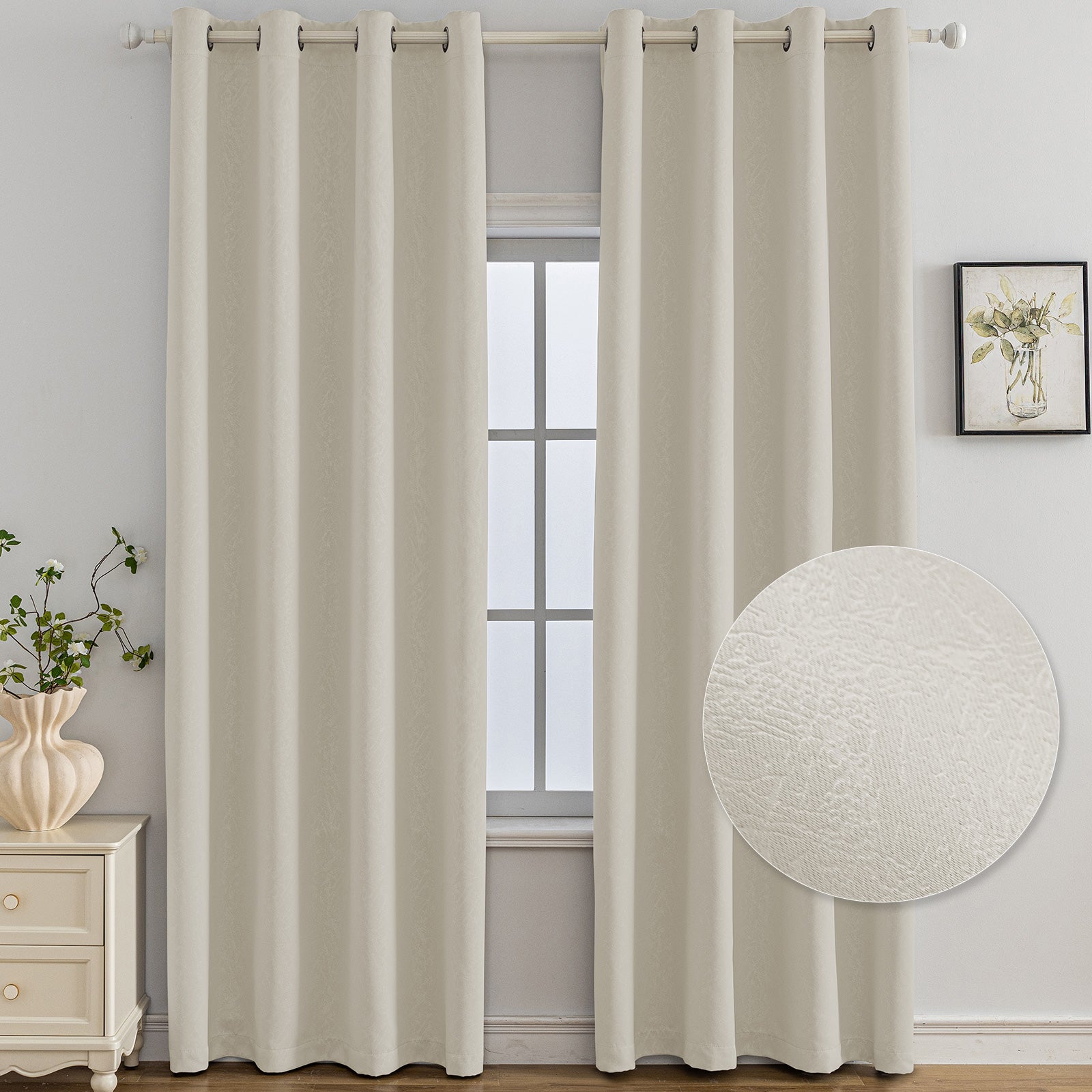 YSTYLE 2 Stück Verdunklungs-Vorhänge Thermisch Isoliert Schalldicht