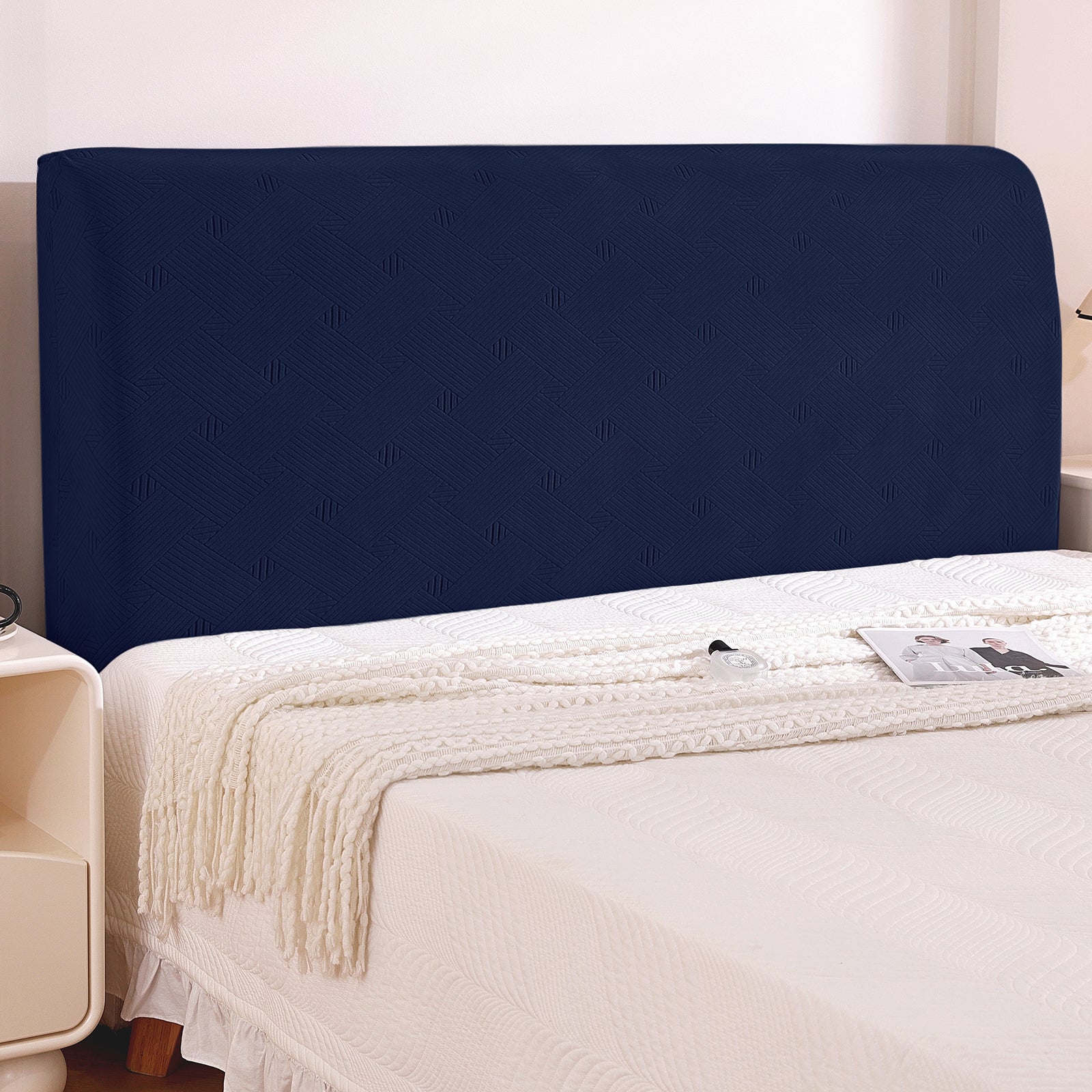 Ystyle 150cm Bed Headboard Cover, Elasticized Double/Single Bed Headboard Cover, Washable Double Bed Headboard Slipcover, Universal Dust-Proof Headboard Cover