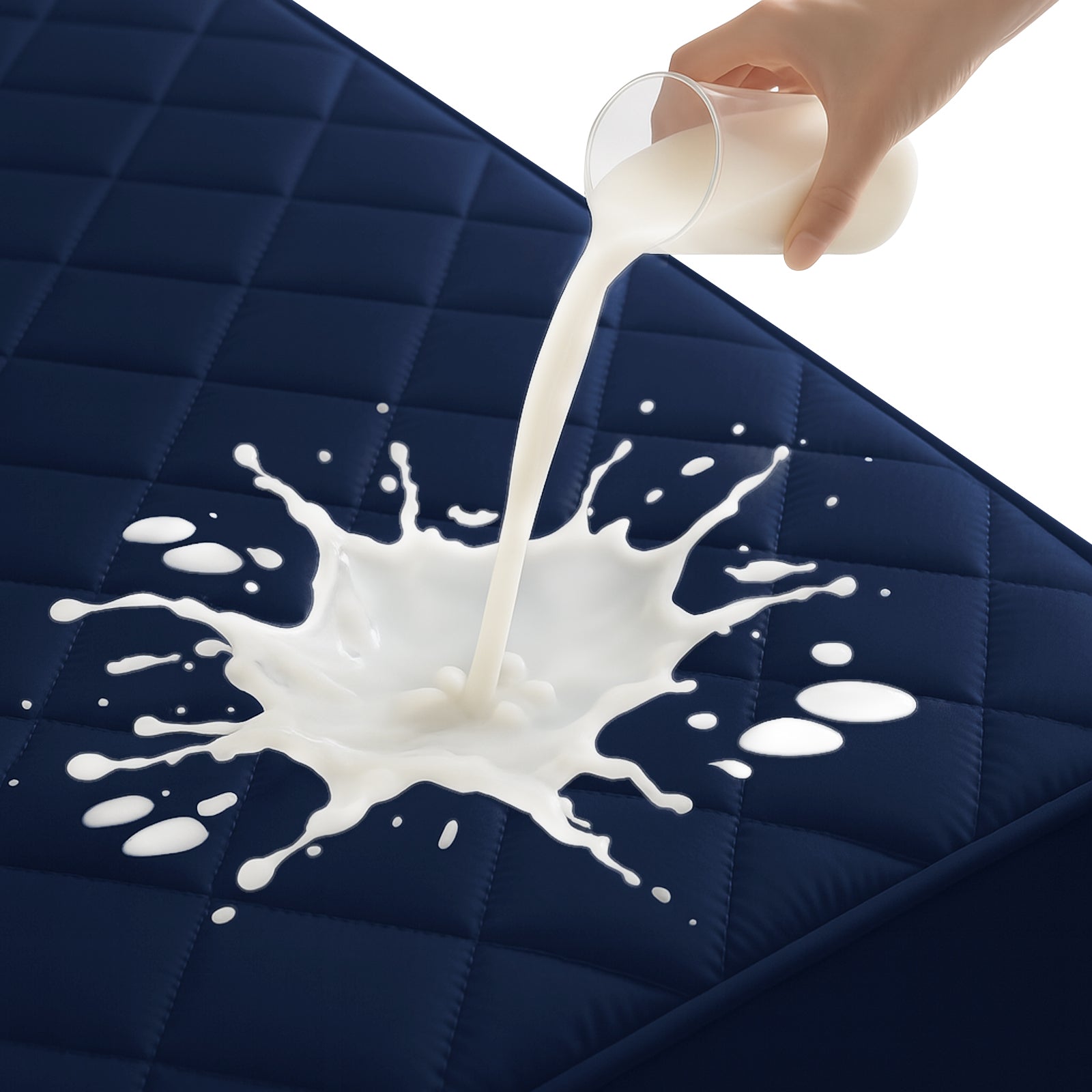 Waterproof Quilted Mattress Protector with Deep Pocket and Elastic Fit