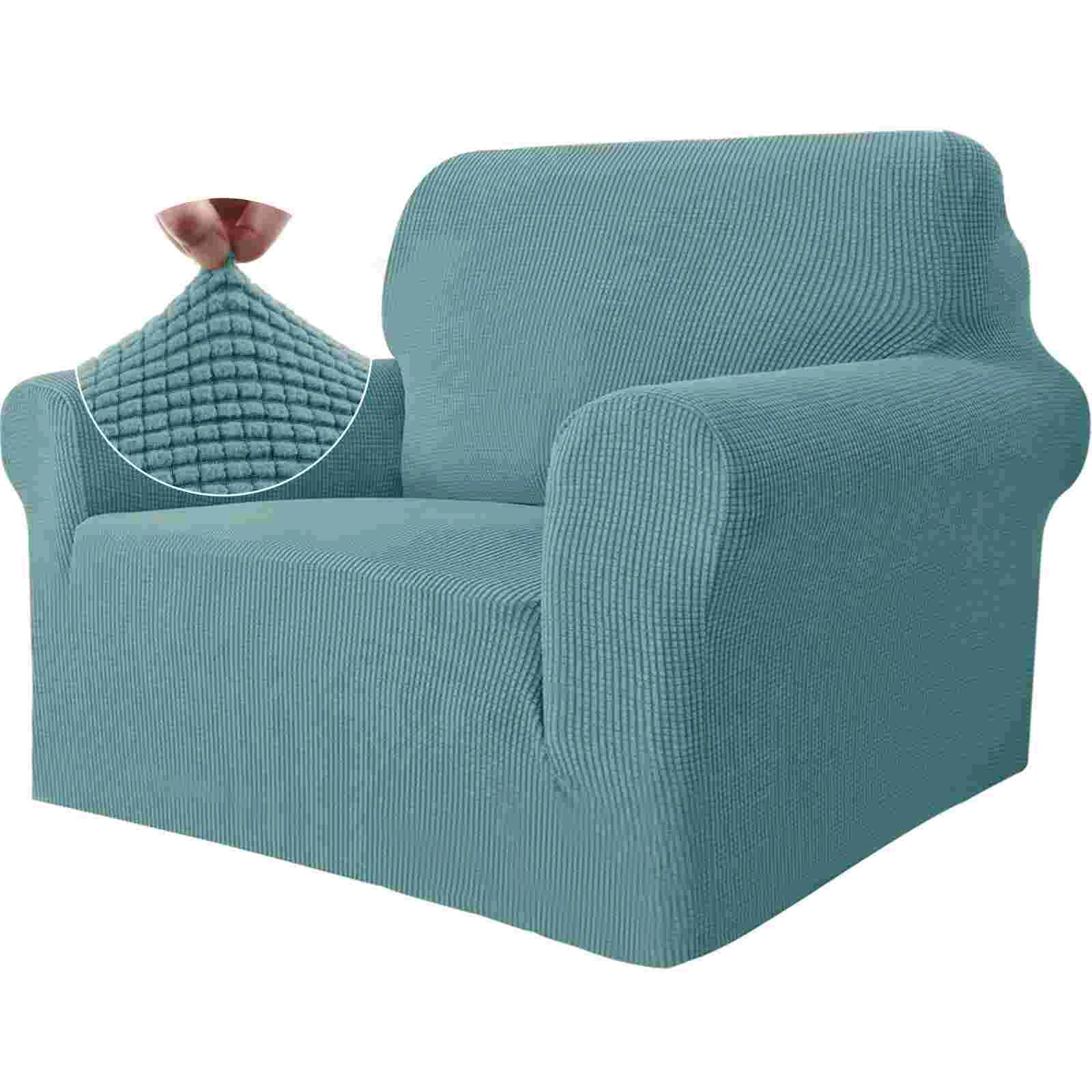 YSTYLE Cubierta de Sofá para 1 Asiento – Elástica, Antideslizante y Amigable con Mascotas, Resistente a los Rayones, Lavable-Red 