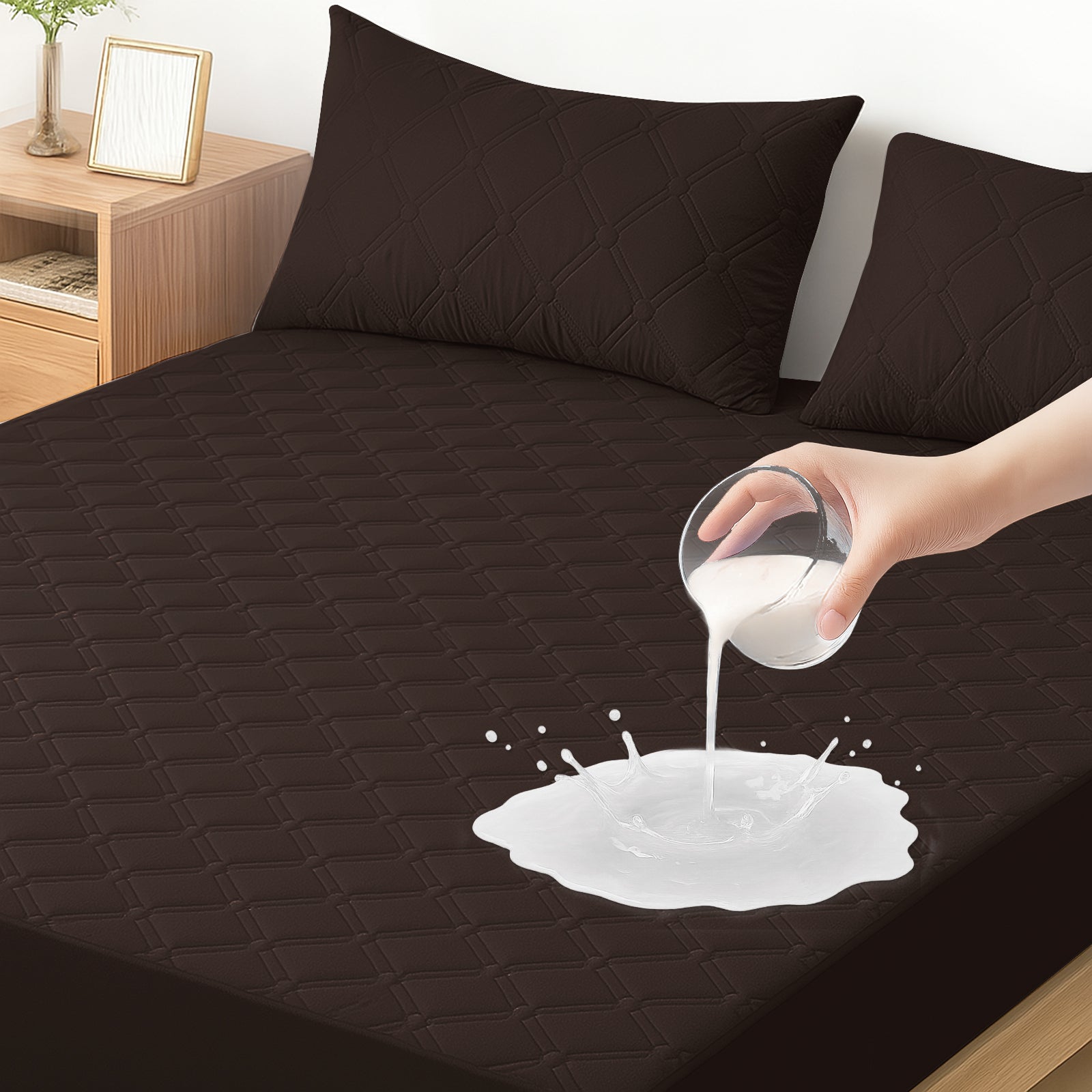 Ystyle Waterproof Mattress Protector – Double Size 160x190 cm Anti-Allergy & Scratch Resistant