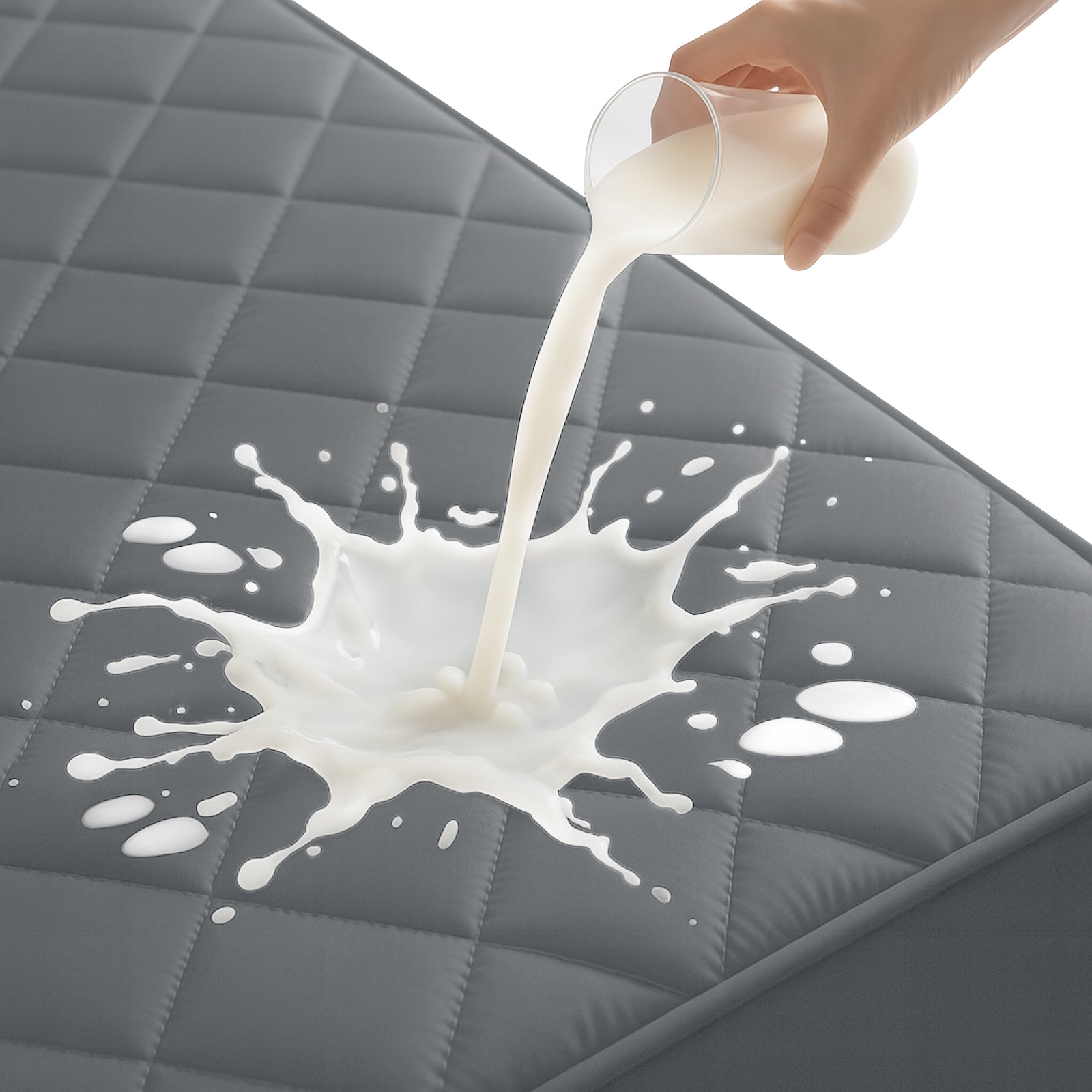Waterproof Quilted Mattress Protector with Deep Pocket and Elastic Fit
