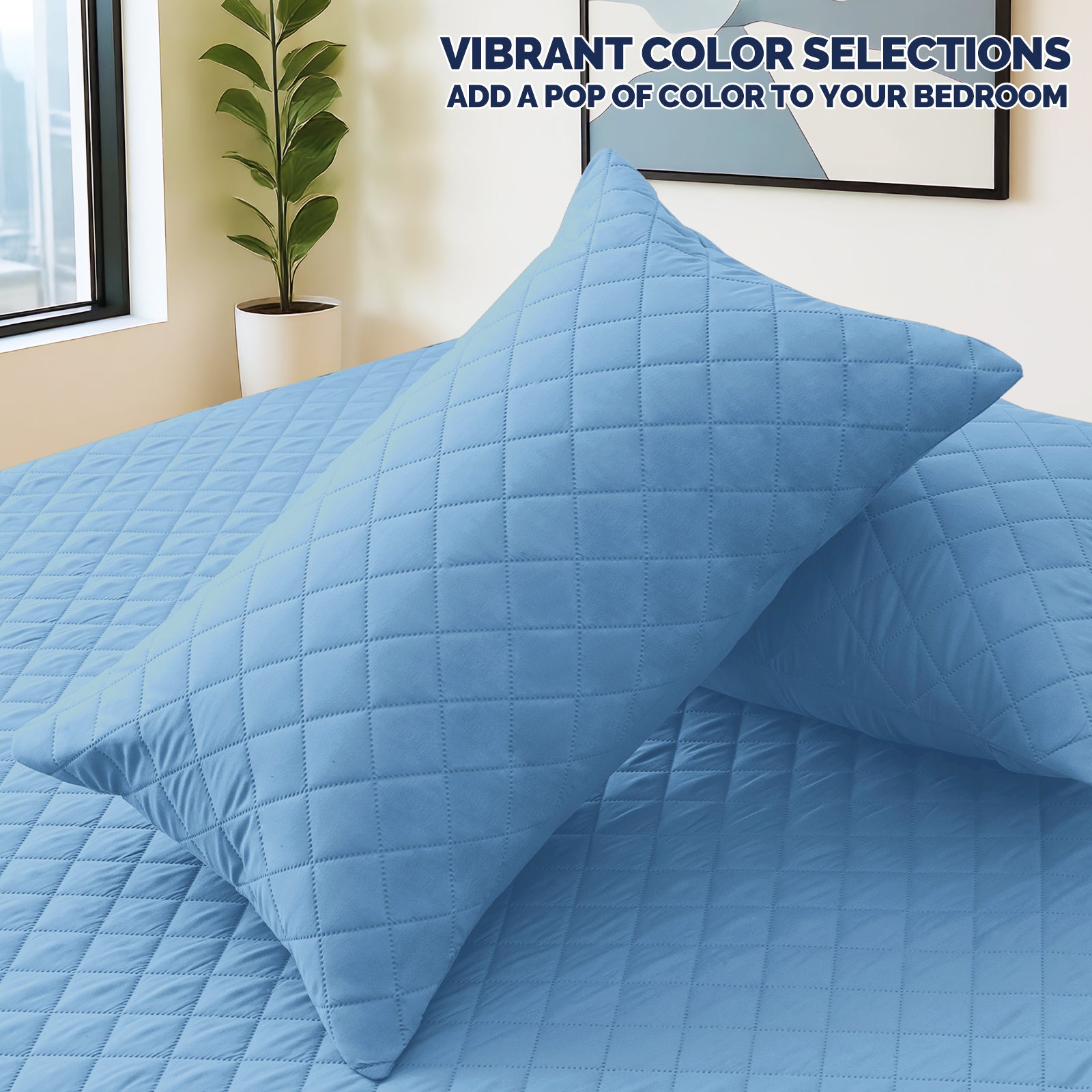 YSTYLE 2 Waterproof Pillowcases 50x80cm Breathable Anti Mite-YSTYLE