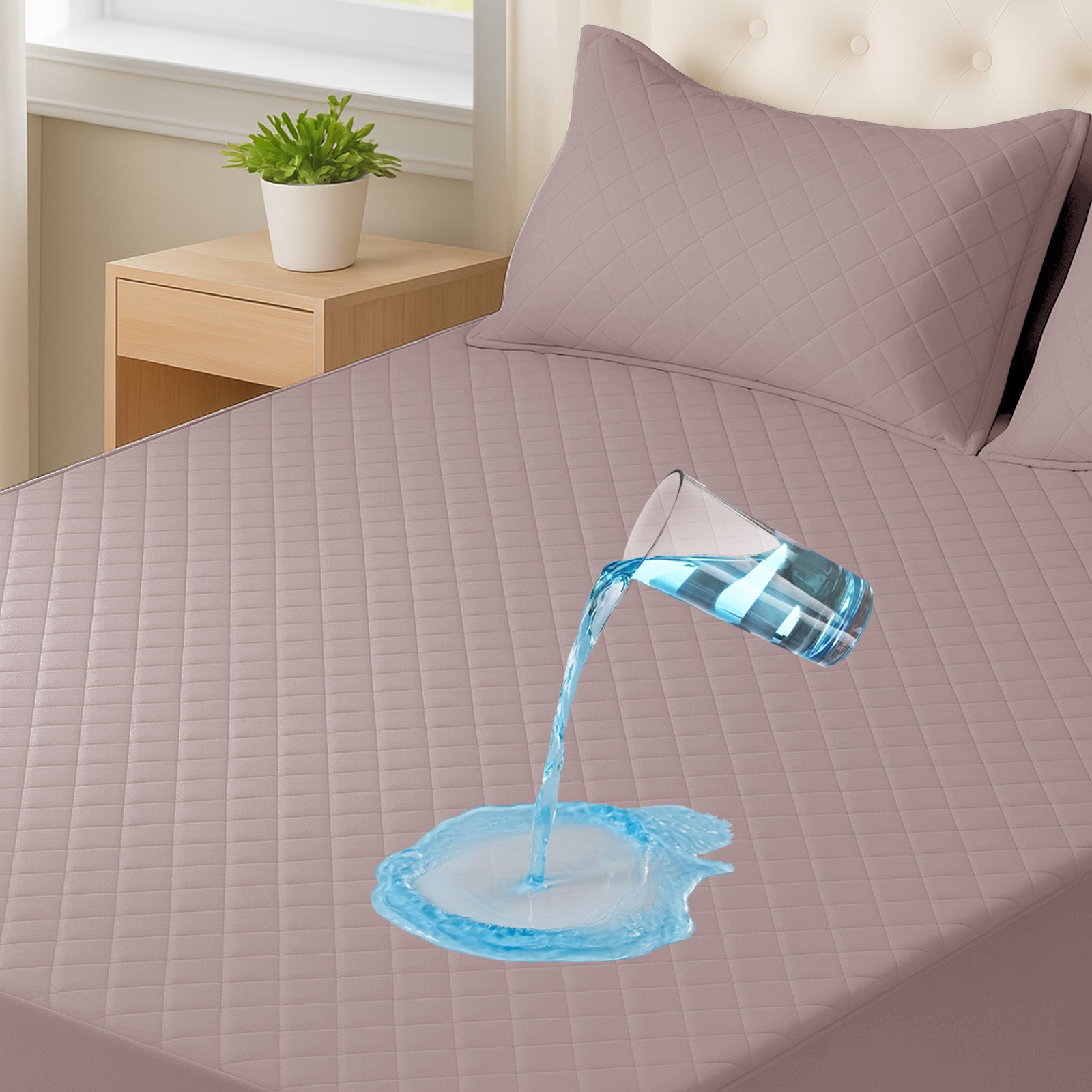Waterproof Mattress Protector 90x190cm with Deep Pocket