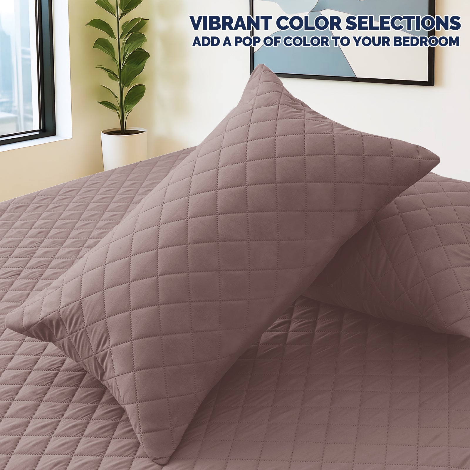 YSTYLE 2 Waterproof Pillowcases 50x80cm Breathable Anti Mite-YSTYLE