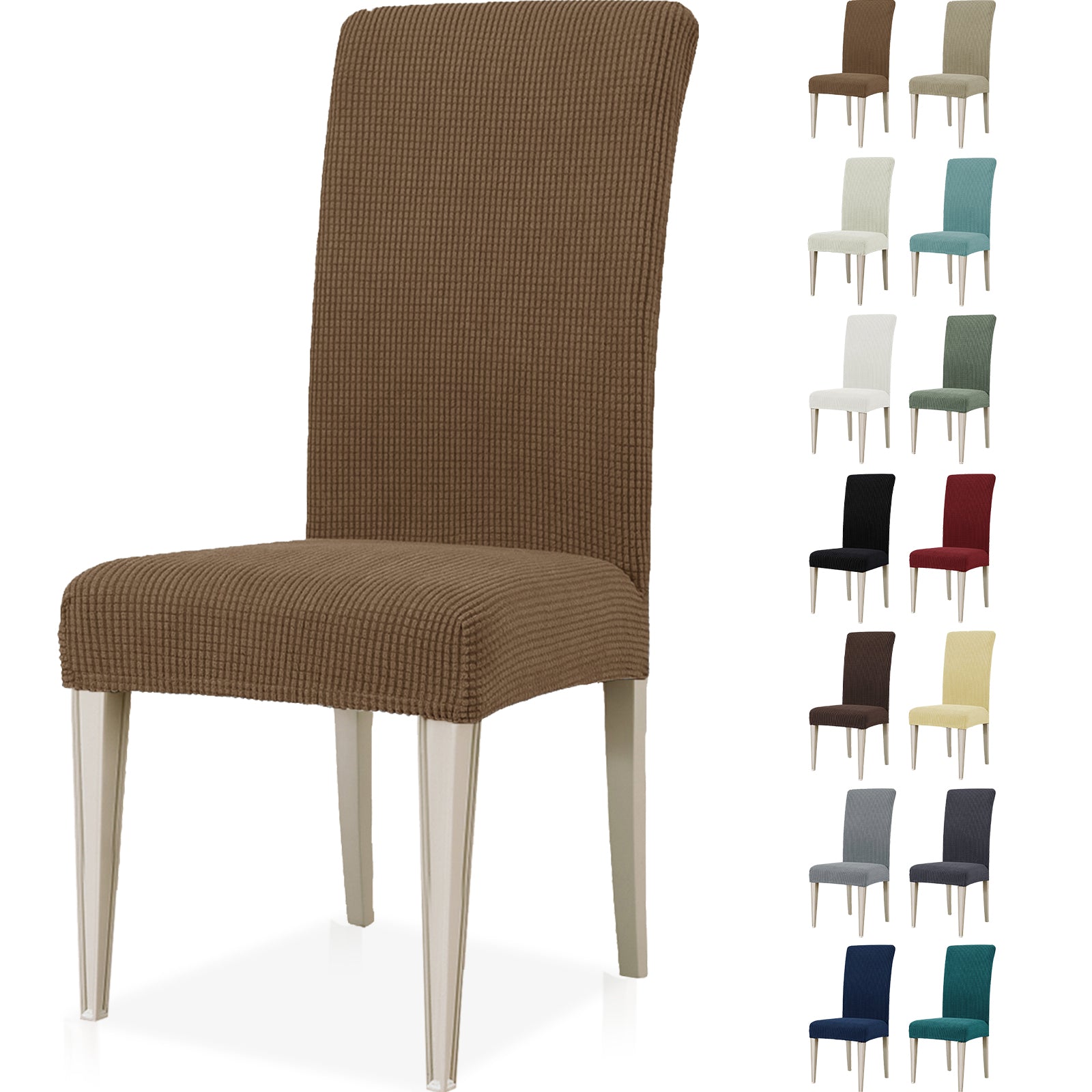 YSTYLE 4 Pieces Stretch Dining Chair Covers Jacquard Pattern