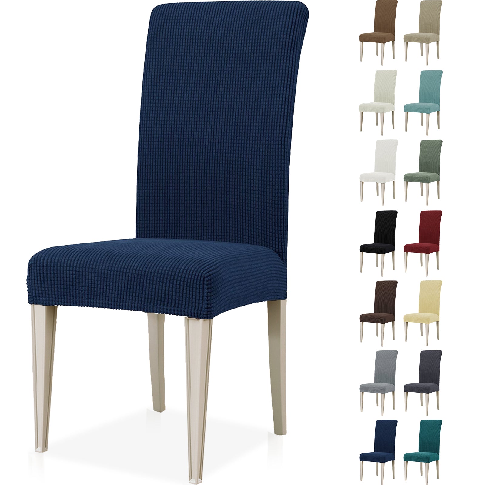 YSTYLE 6 Pieces Stretch Dining Chair Covers Jacquard Pattern