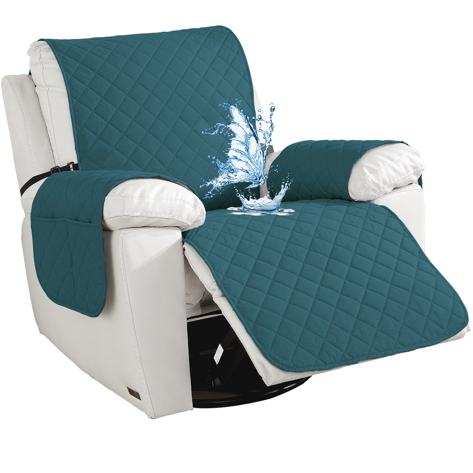 Waterproof 1 Seater Armchair Cover with Non-Slip Backing and Pockets