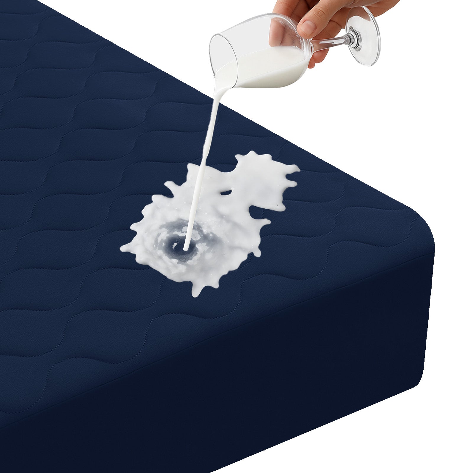 Waterproof Quilted Mattress Protector 160x190cm with Deep Pocket