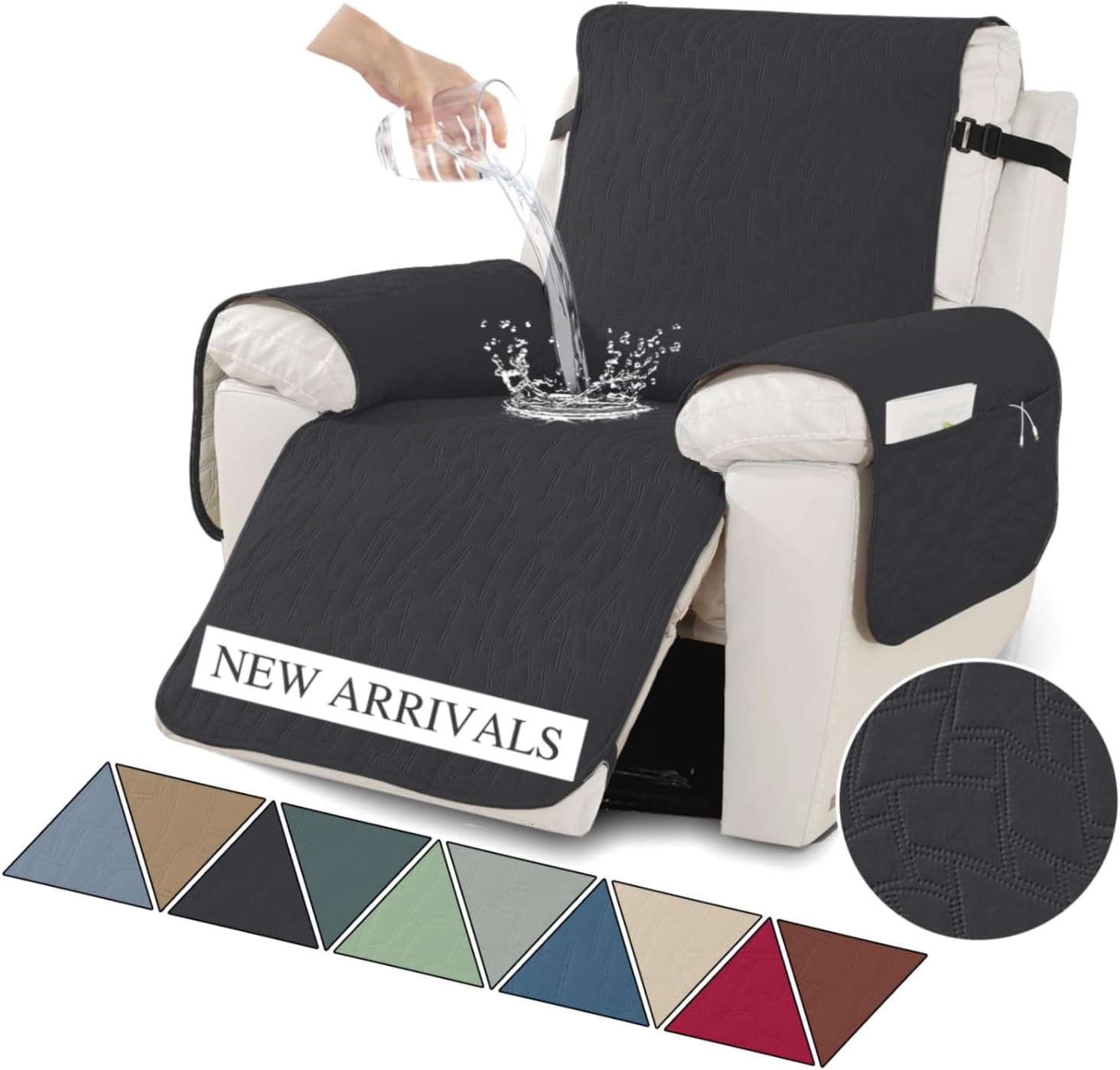 Ystyle 100% Waterproof Recliner Chair Cover Stretch Couch Cover for Recliner Chair Washable Slipcover Furniture Protector