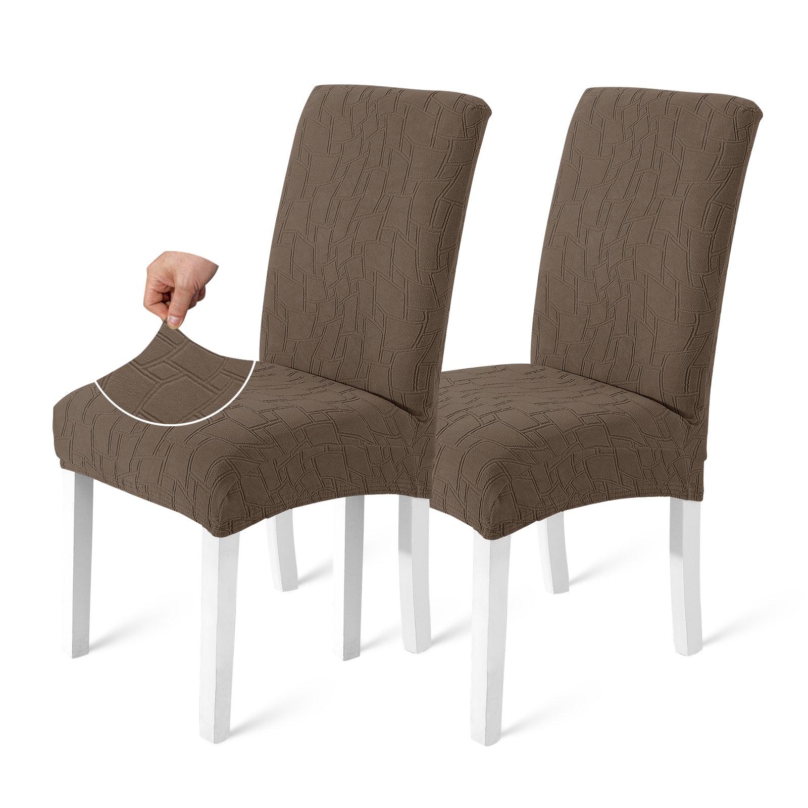 Ystyle 2-Piece Chair Covers with Backrest, Elastic Living Room Kitchen Chair Slipcovers, Soft Comfortable Anti-Scratch Chair Covers, Easy to Clean and Durable, Washable Removable