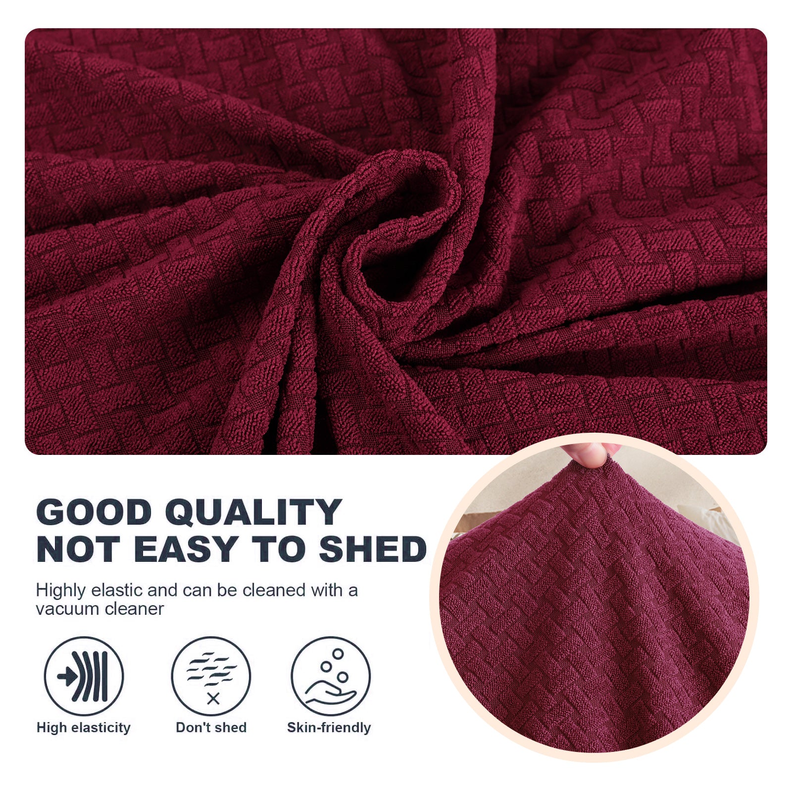 Housse de canapé 1 place extensible YSTYLE jacquard anti-dérapant