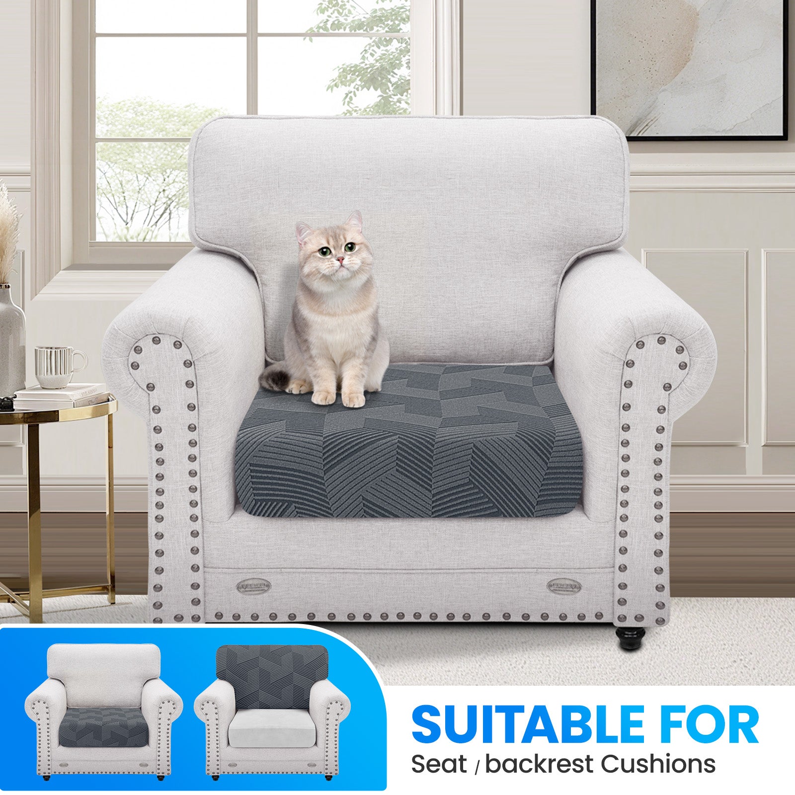 YSTYLE Universal 1 Seater Stretch Sofa Cushion Cover-YSTYLE