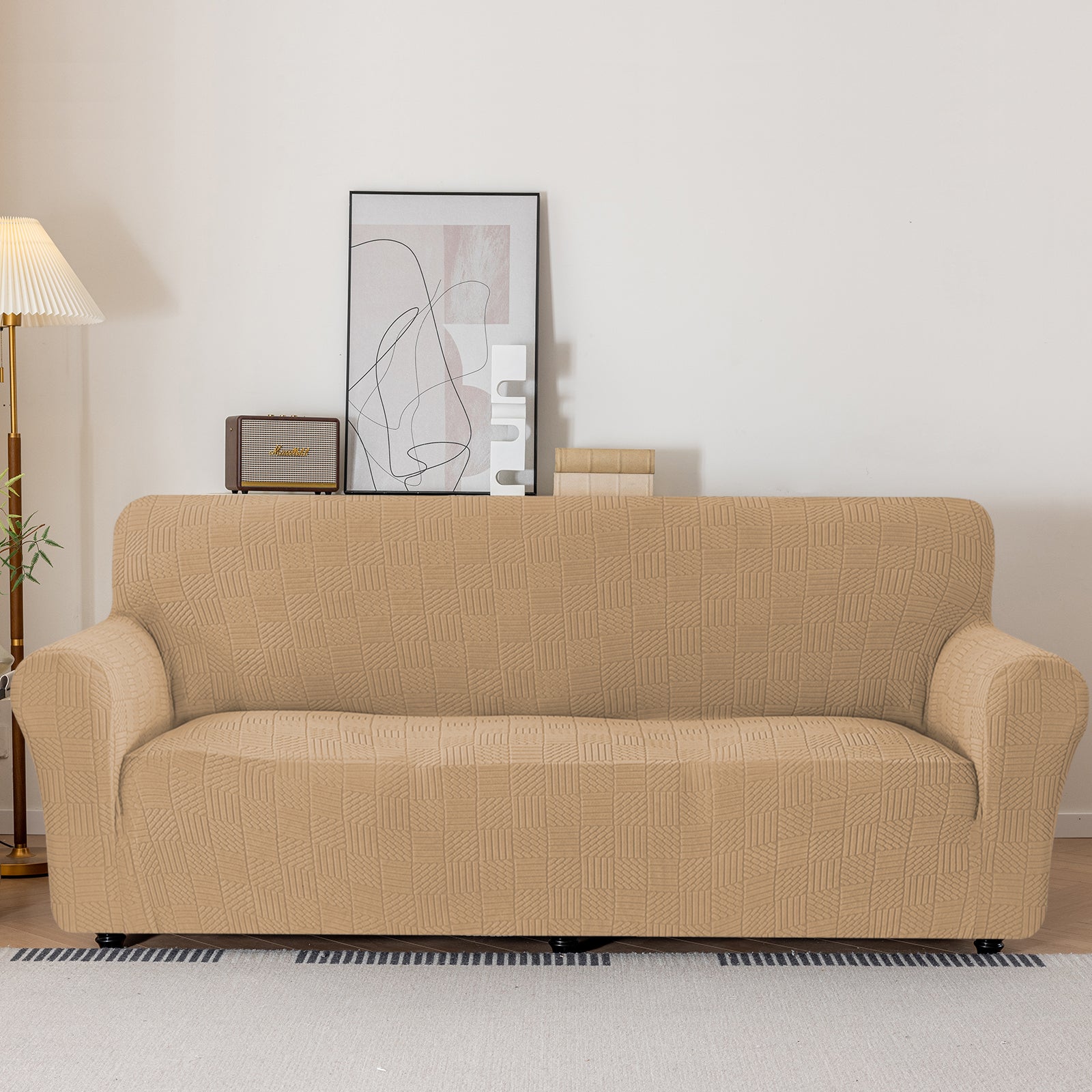 Copertura per divano a 3 posti YSTYLE Stretch 180-234 cm con motivo geometrico