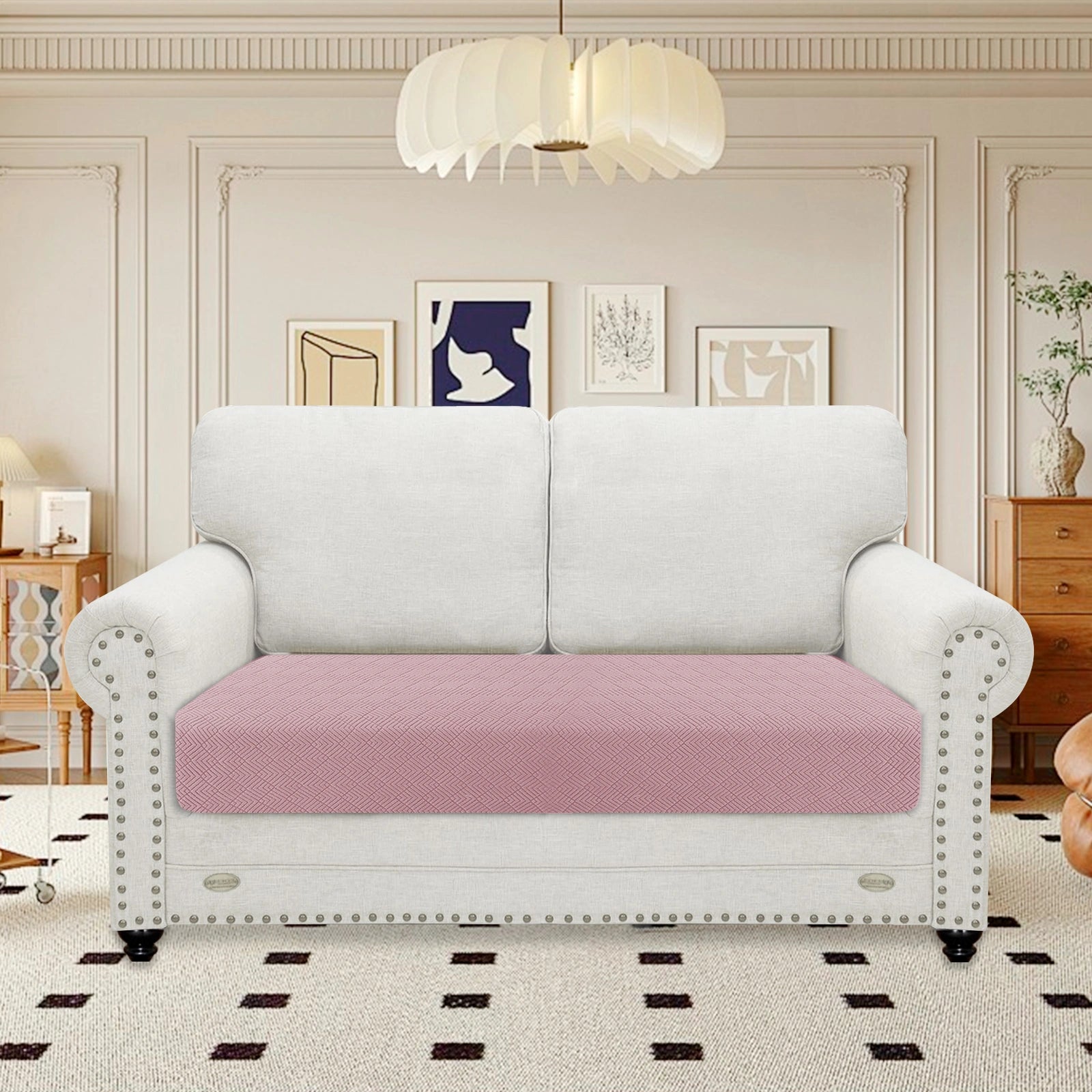 Capuche de coussin canapé 2 places YSTYLE - Conception étirante, usage universel, antidérapante, résistante aux rayures, design géométrique - Rhomboïdal