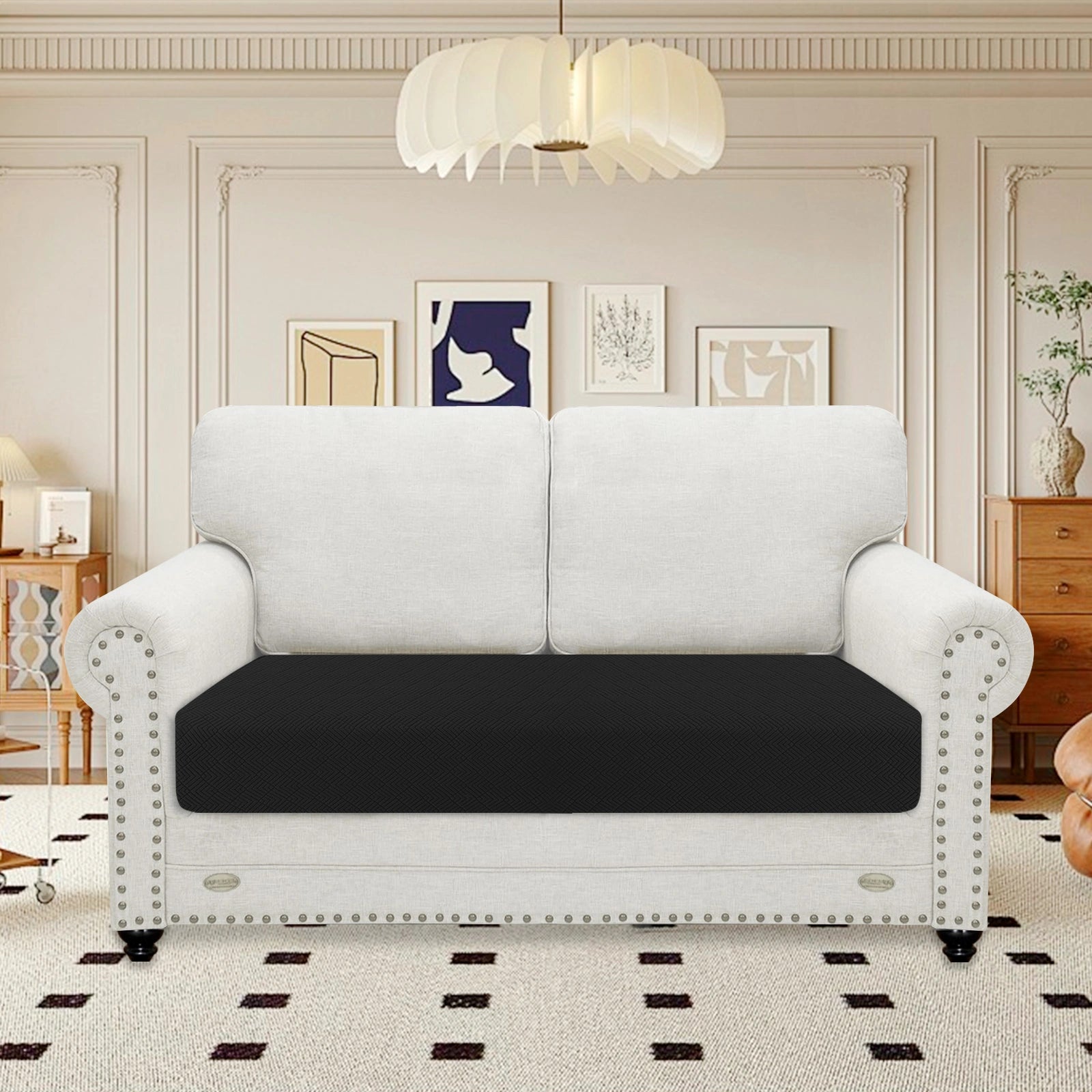 Capuche de coussin canapé 2 places YSTYLE - Conception étirante, usage universel, antidérapante, résistante aux rayures, design géométrique - Rhomboïdal