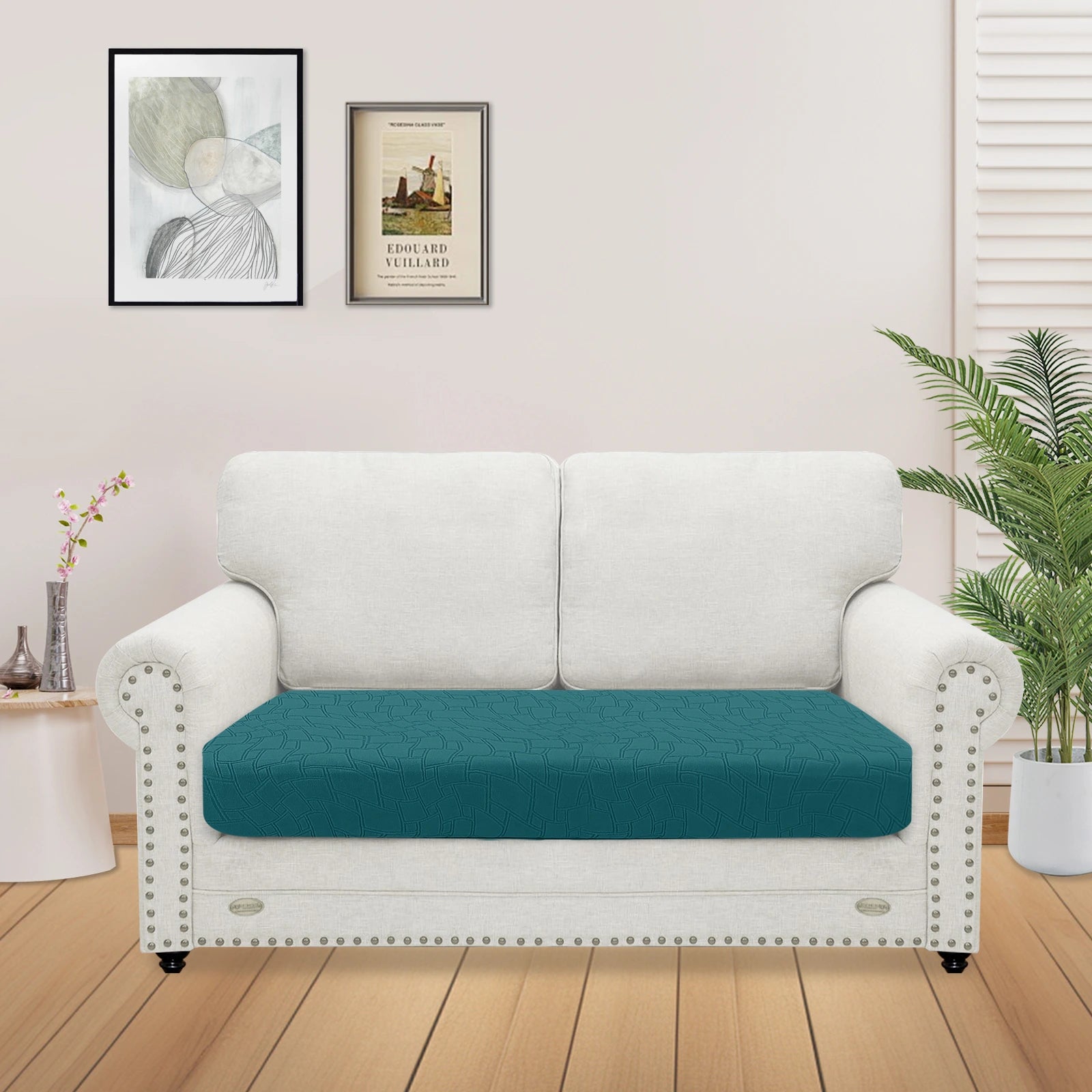 YSTYLE Stretch Sofa Seat Cover 2 Seater Geometric Anti Slip-YSTYLE