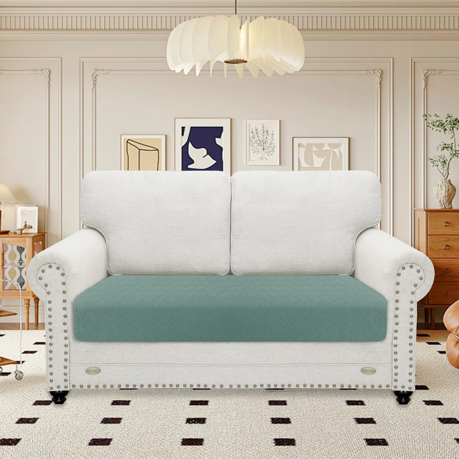 Capuche de coussin canapé 2 places YSTYLE - Conception étirante, usage universel, antidérapante, résistante aux rayures, design géométrique - Rhomboïdal