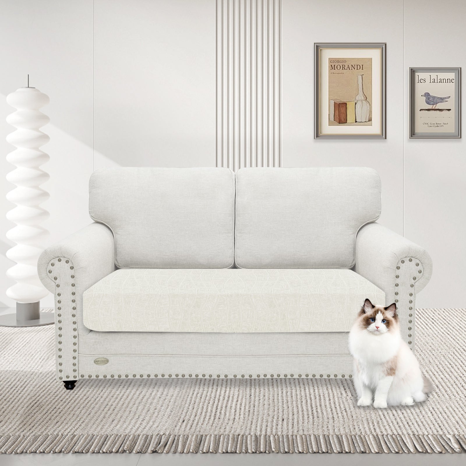 YSTYLE Waterproof Stretch Sofa Seat Cover 2 Seater Geometric-YSTYLE