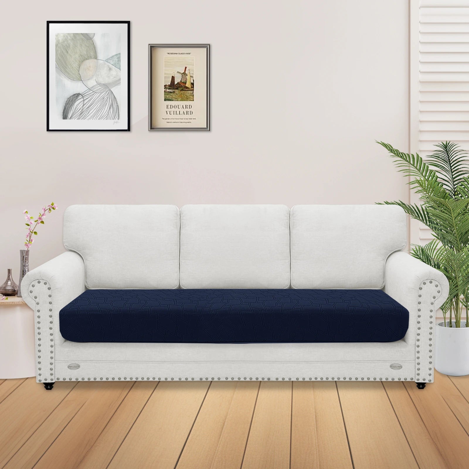 Manta para asiento de sofá de 3 plazas YSTYLE – Ajuste elástico, Antideslizante, Diseño geométrico, Uso universal, Lavable