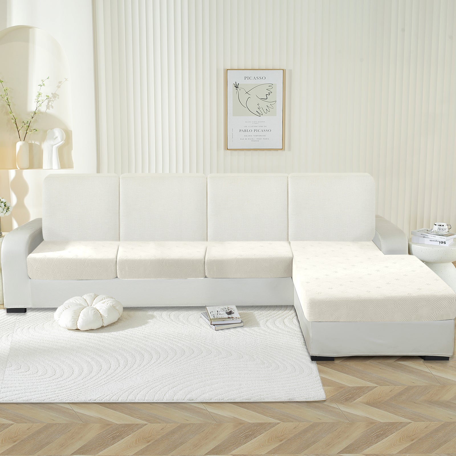 YSTYLE Coprisedile elastico per divano chaise longue anti-scivolo