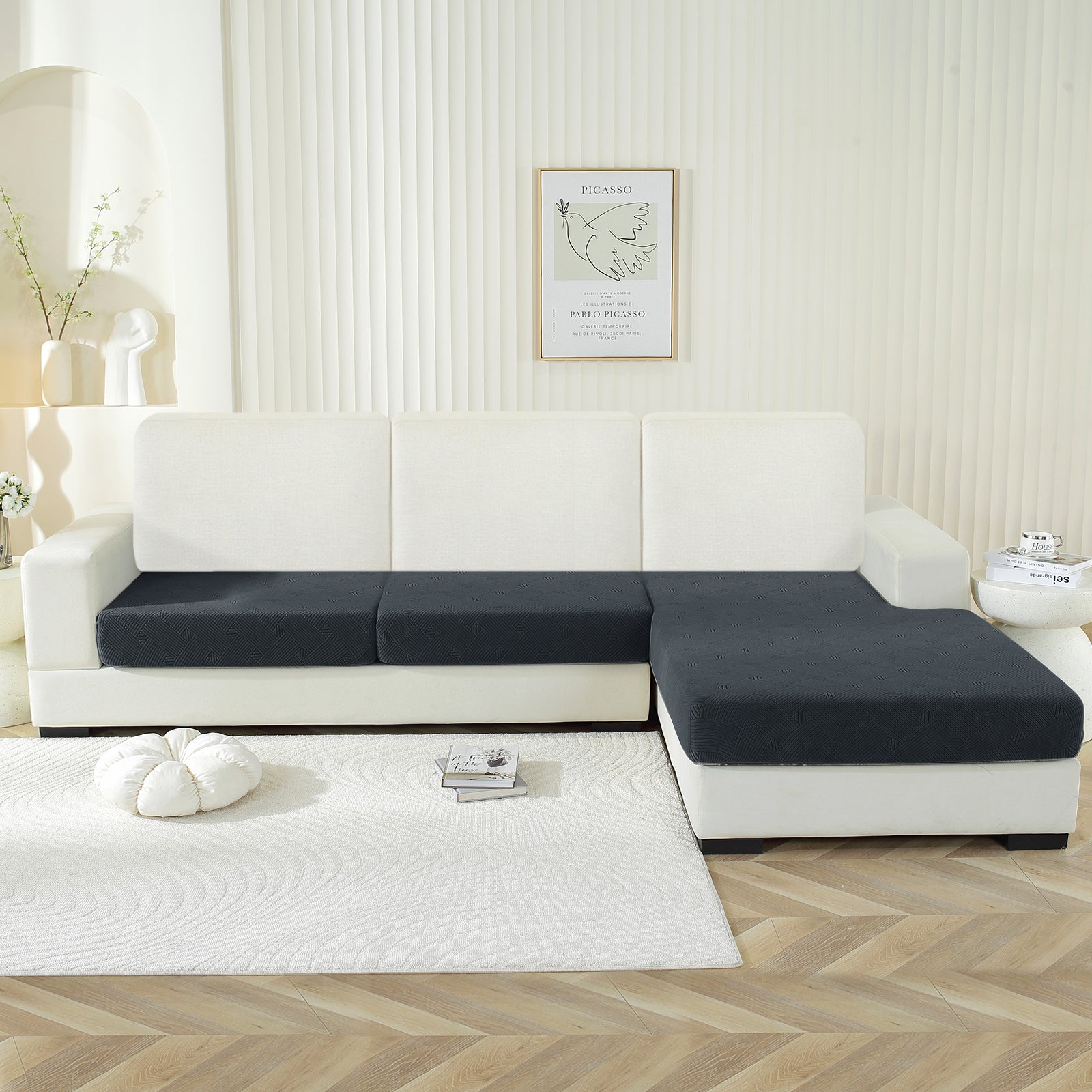 YSTYLE Coprisedile elastico per divano chaise longue anti-scivolo