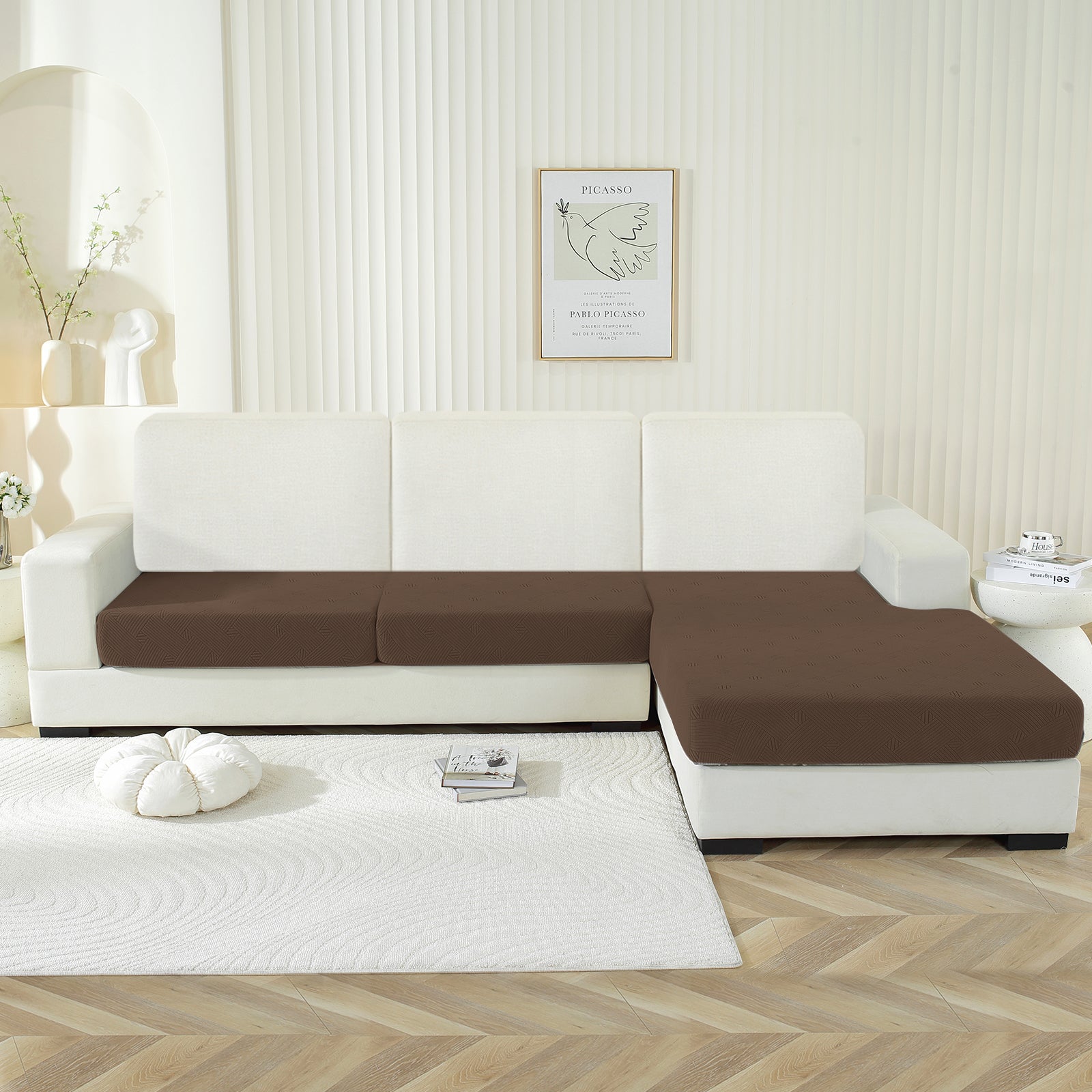 YSTYLE Coprisedile elastico per divano chaise longue anti-scivolo