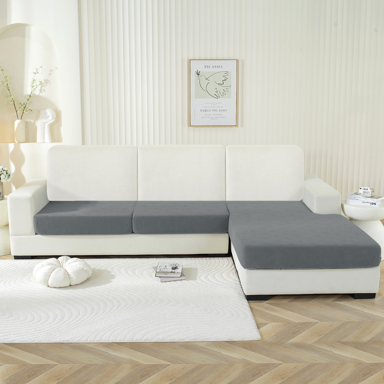 YSTYLE Coprisedile elastico per divano chaise longue anti-scivolo