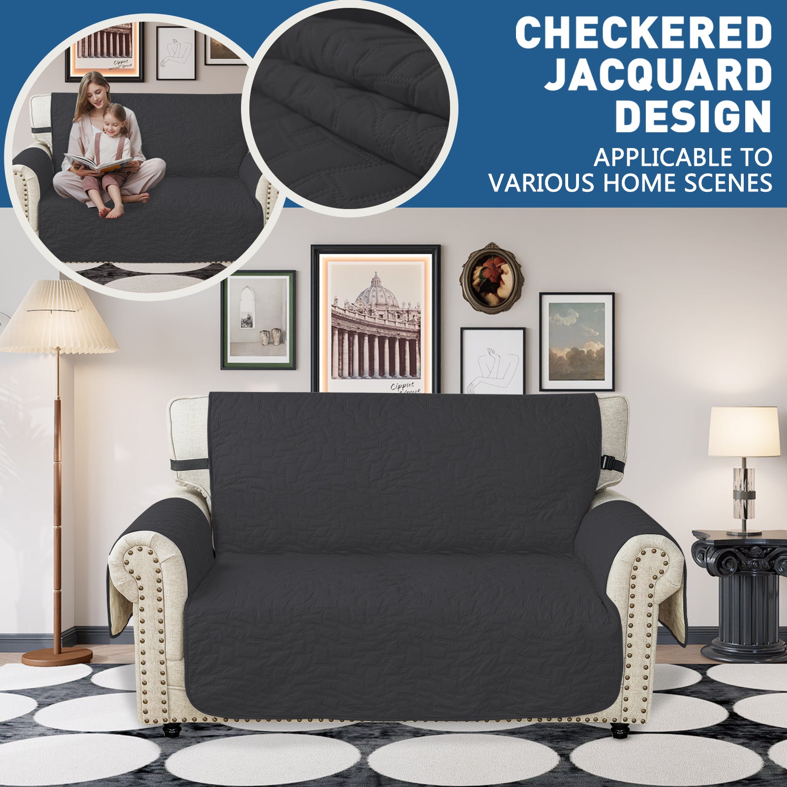 Copertura Impermeabile per Divano a 2 Posti con Braccioli Antiscivolo | YSTYLE